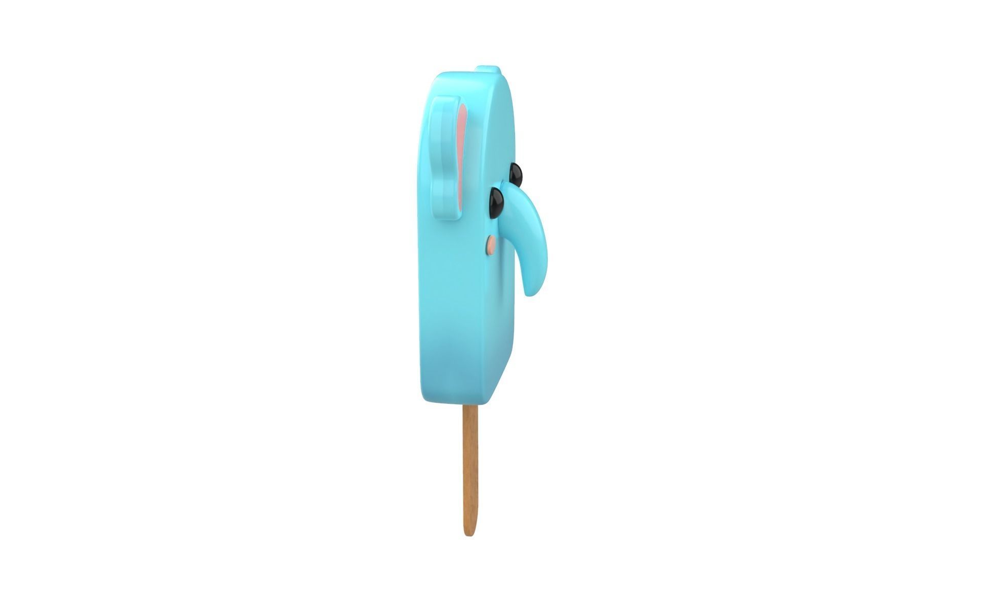 Cartoon Elephant Ice Cream Cute  Low-poly 3D model_15