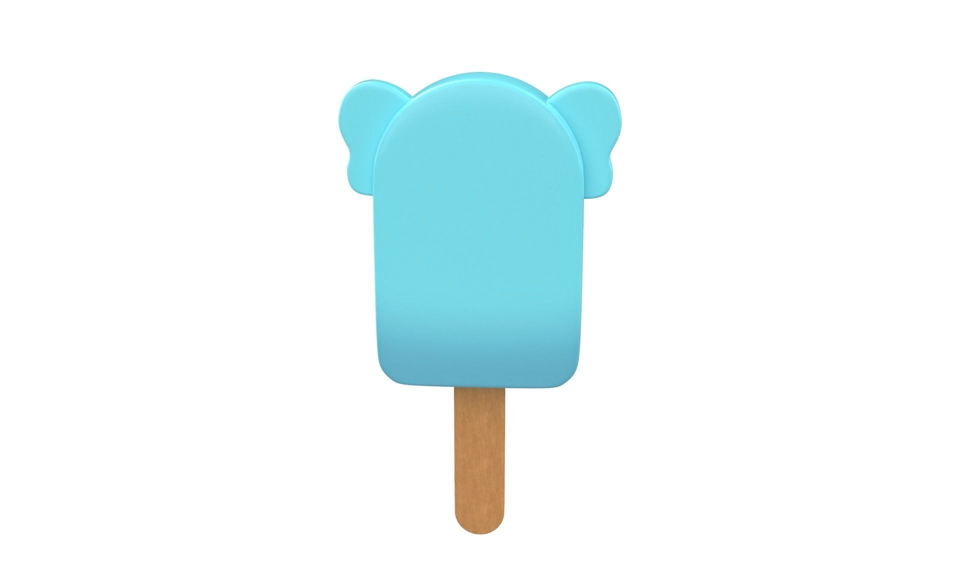 Cartoon Elephant Ice Cream Cute  Low-poly 3D model_11