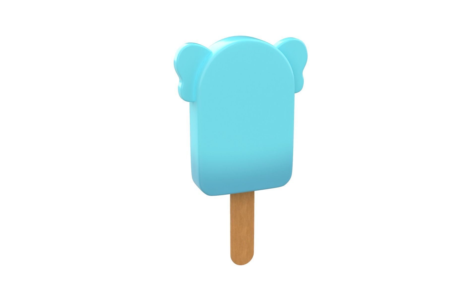 Cartoon Elephant Ice Cream Cute  Low-poly 3D model_10