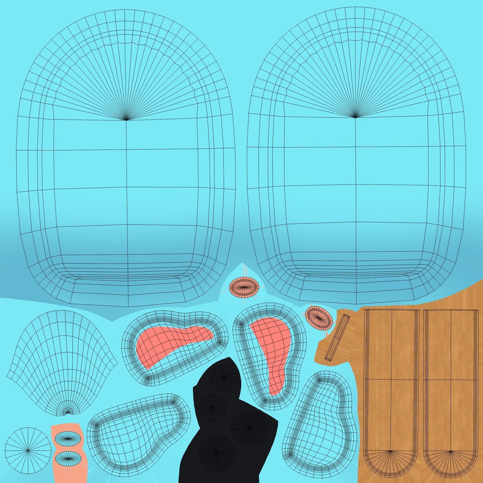 Cartoon Elephant Ice Cream Cute  Low-poly 3D model_21