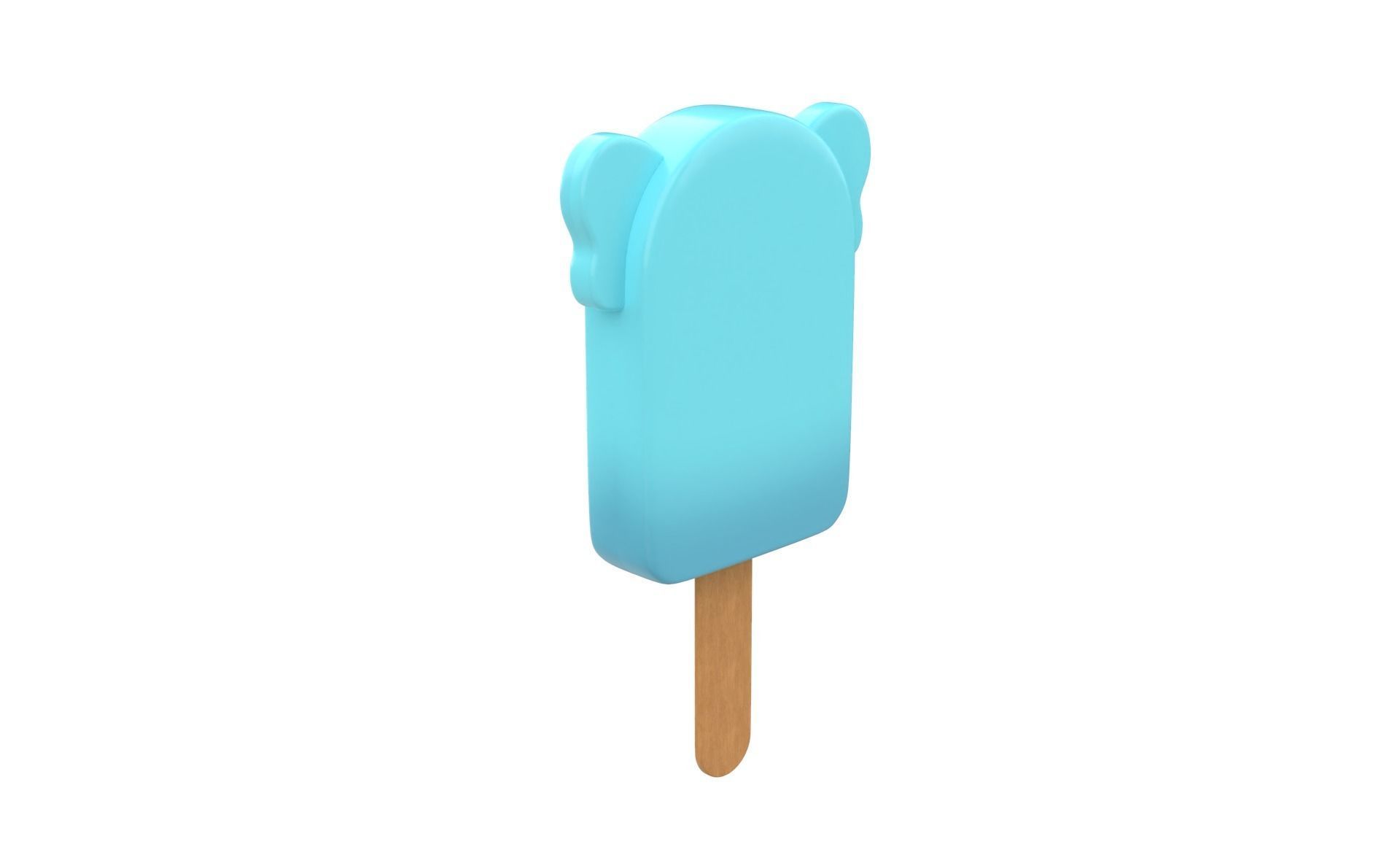 Cartoon Elephant Ice Cream Cute  Low-poly 3D model_9