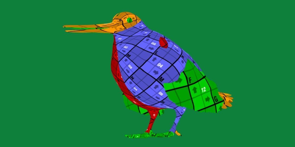 Woodcock Wading Bird Low-poly 3D model_19