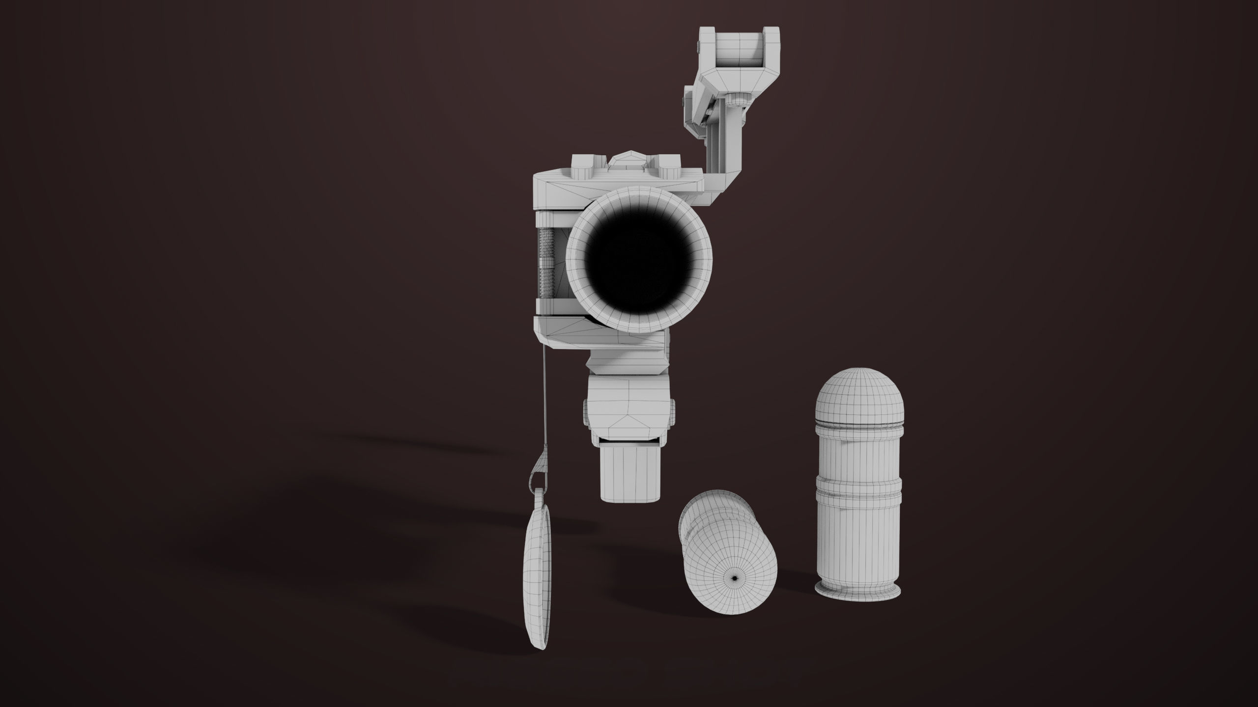 Grenade Launcher 04 Black Generic All PBR Unity UE Textures Low-poly 3D model_34