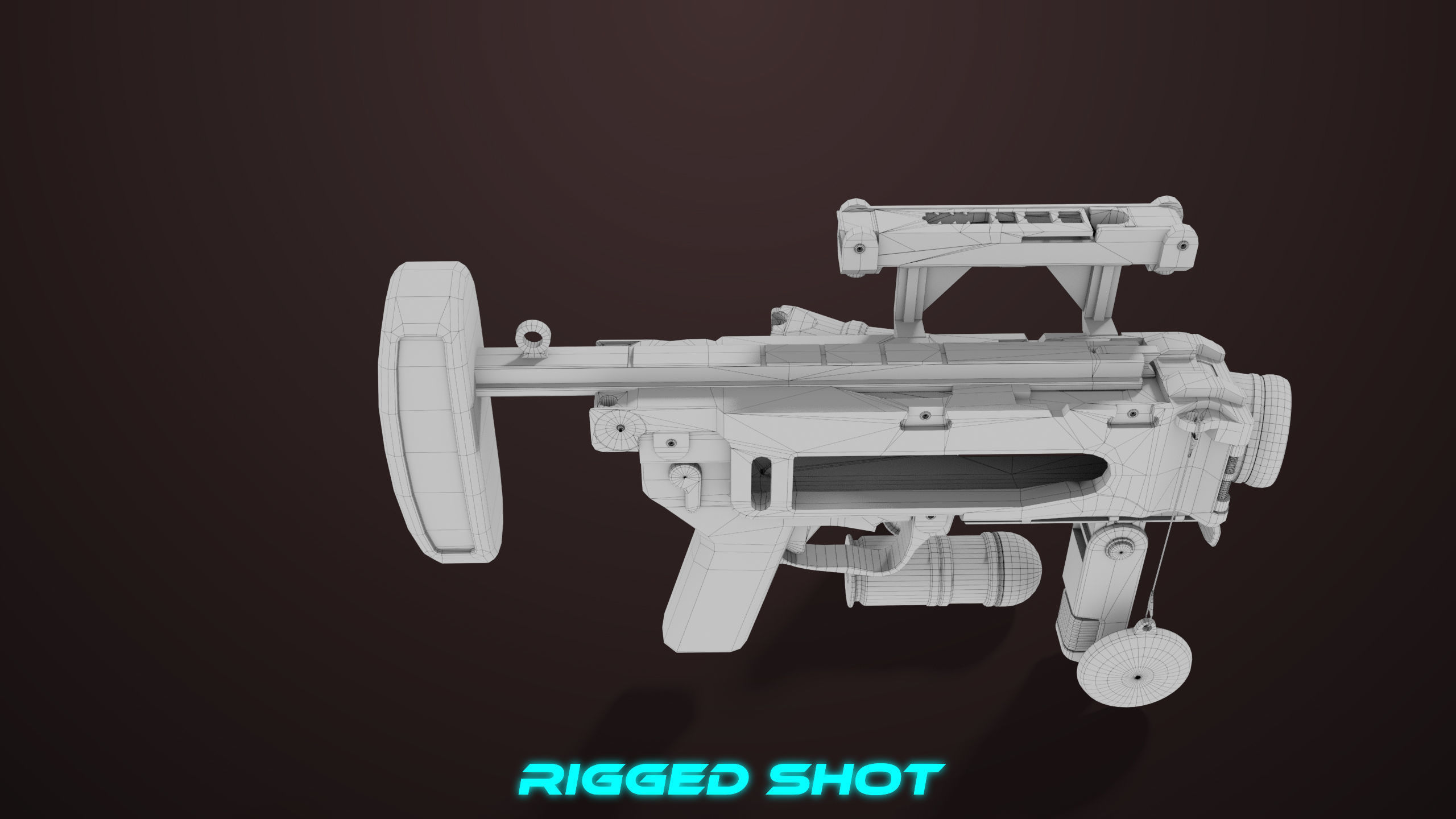 Grenade Launcher 04 Black Generic All PBR Unity UE Textures Low-poly 3D model_55