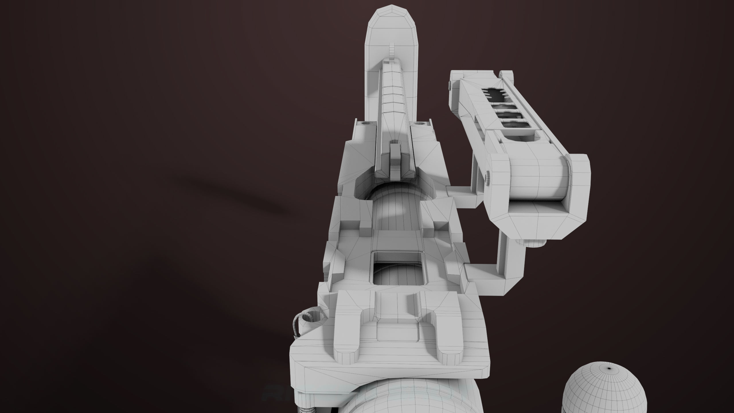 Grenade Launcher 04 Black Generic All PBR Unity UE Textures Low-poly 3D model_43