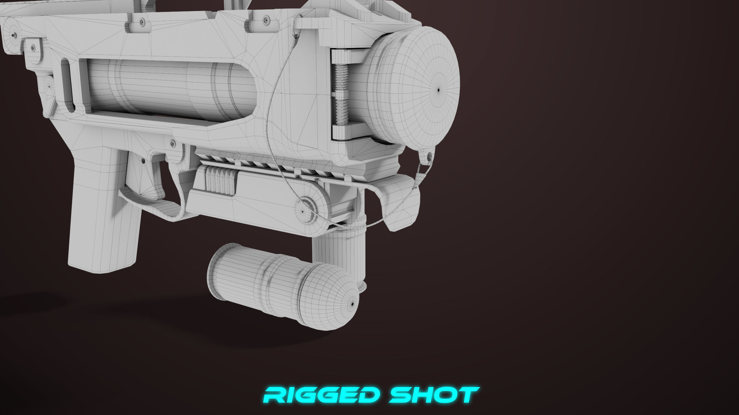 Grenade Launcher 04 Black Generic All PBR Unity UE Textures Low-poly 3D model_46