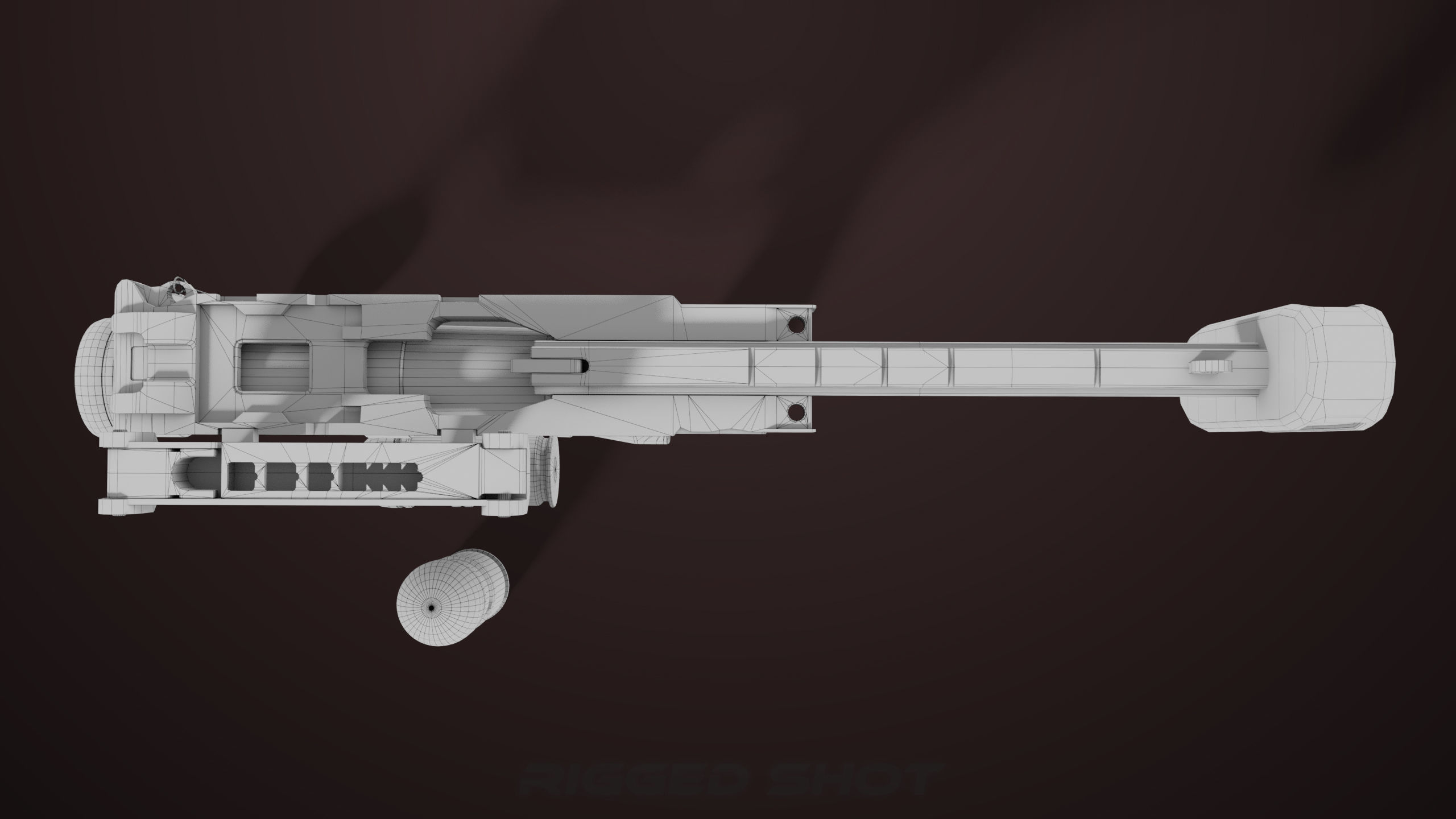 Grenade Launcher 04 Black Generic All PBR Unity UE Textures Low-poly 3D model_39