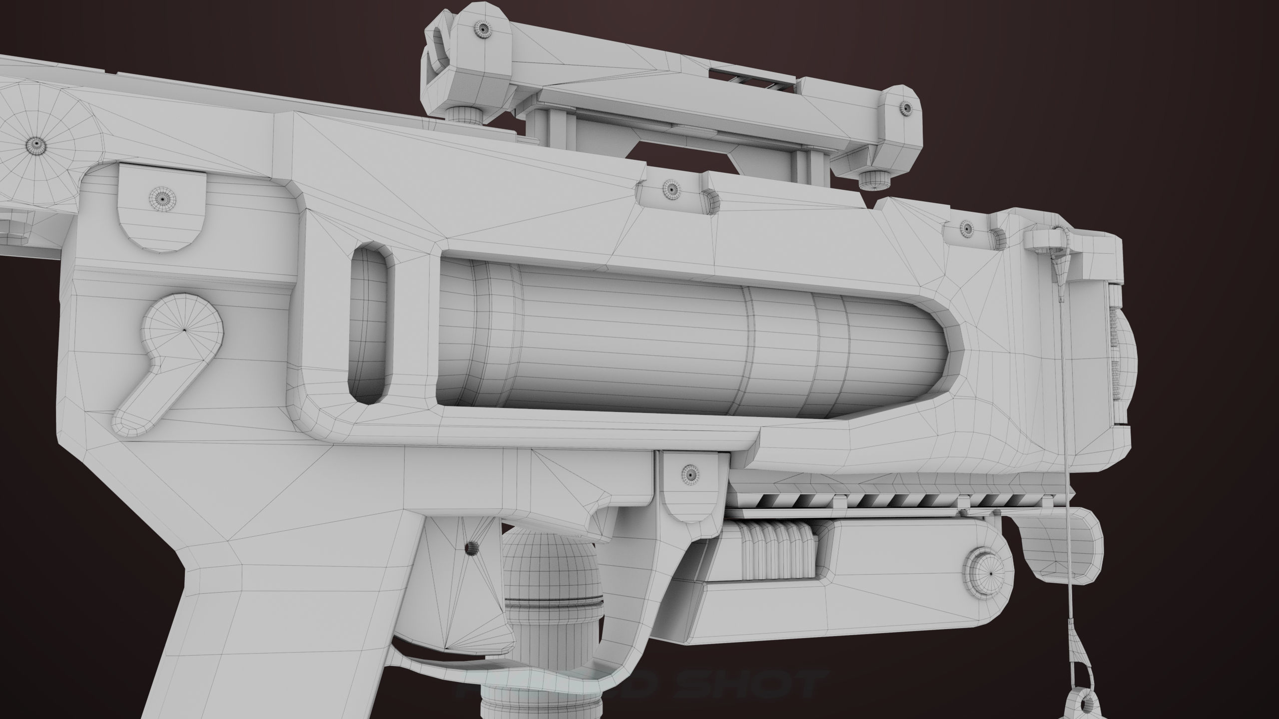 Grenade Launcher 04 Black Generic All PBR Unity UE Textures Low-poly 3D model_44