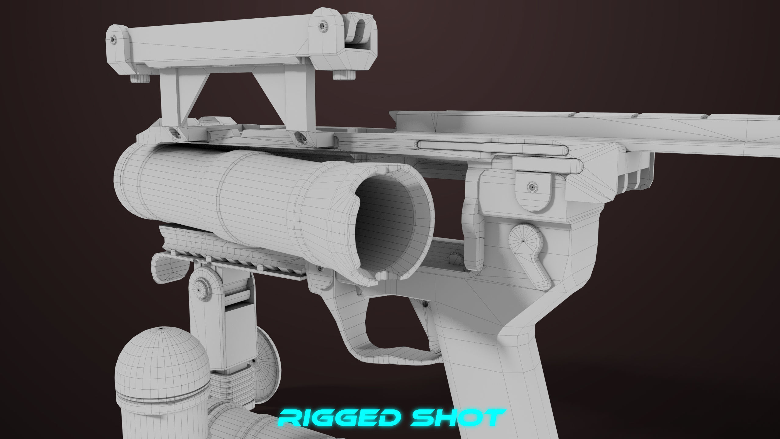 Grenade Launcher 04 Black Generic All PBR Unity UE Textures Low-poly 3D model_51