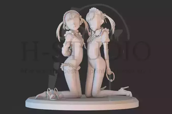 CITY no109 Futago Hen Ichi  The Story of Gemini Two cute girls 3D print model