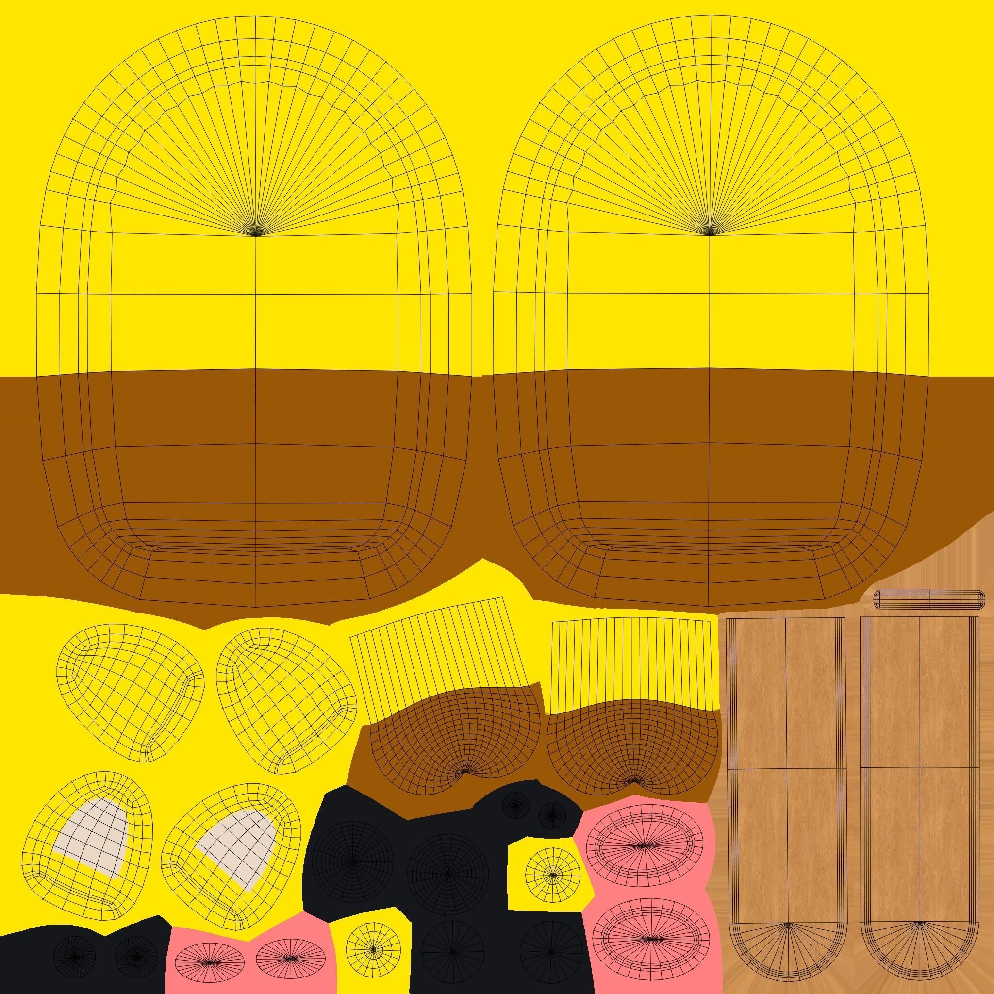 Cartoon Giraffe Ice Cream Cute Low-poly 3D model_21