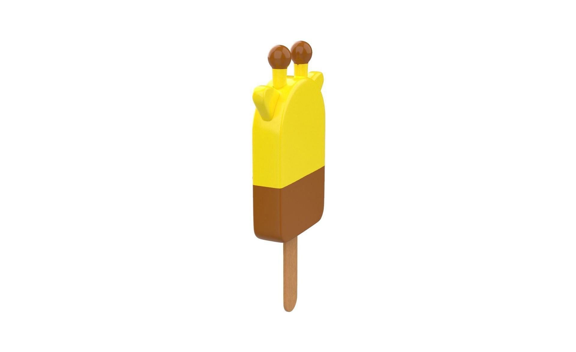 Cartoon Giraffe Ice Cream Cute Low-poly 3D model_5