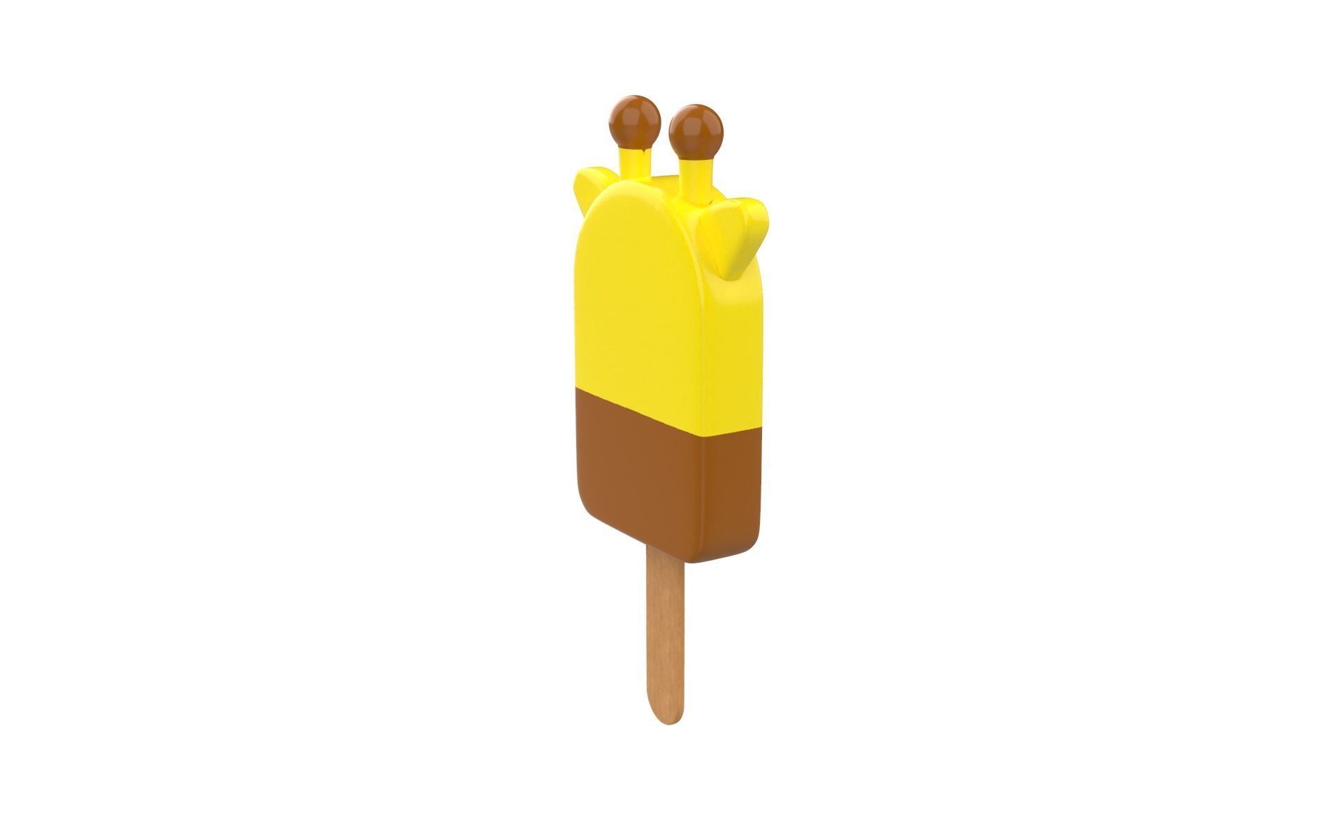 Cartoon Giraffe Ice Cream Cute Low-poly 3D model_13