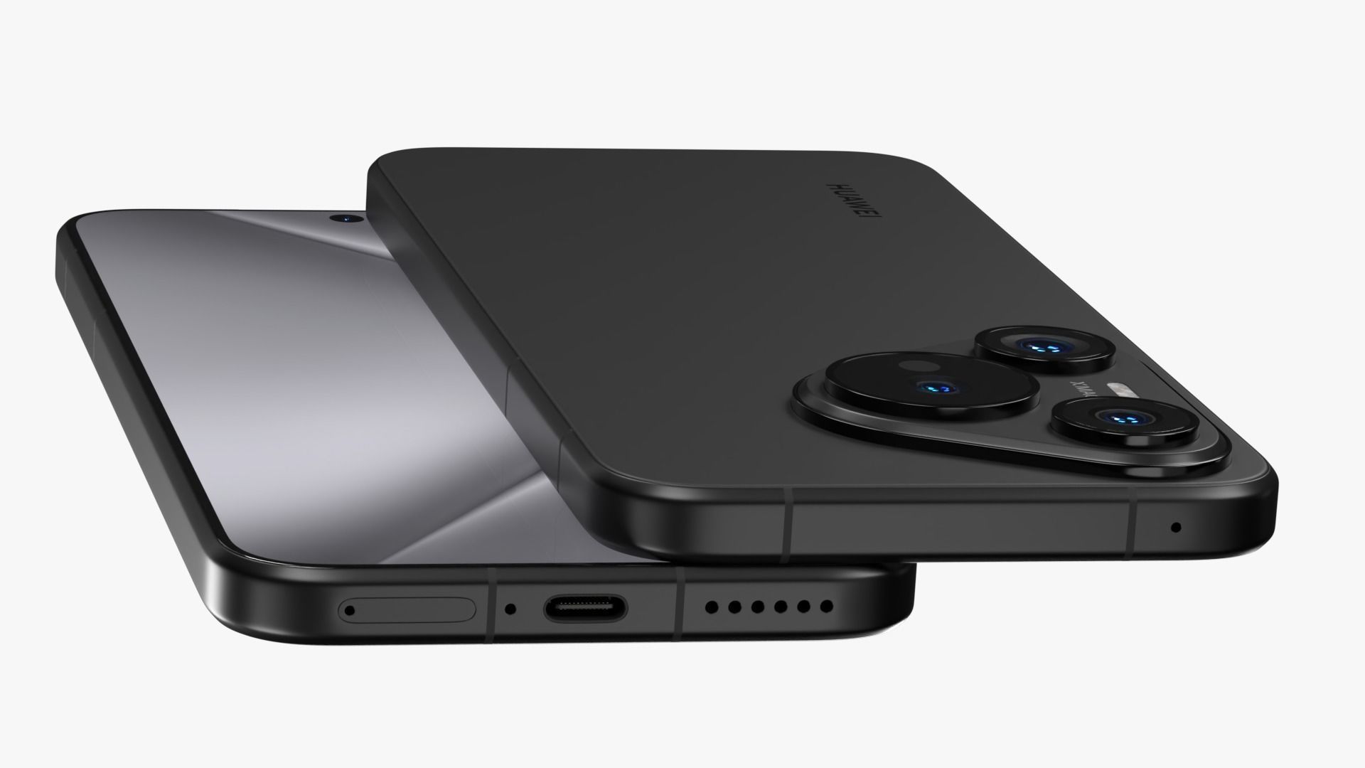 Huawei Pura 70 Black Low-poly 3D model_6