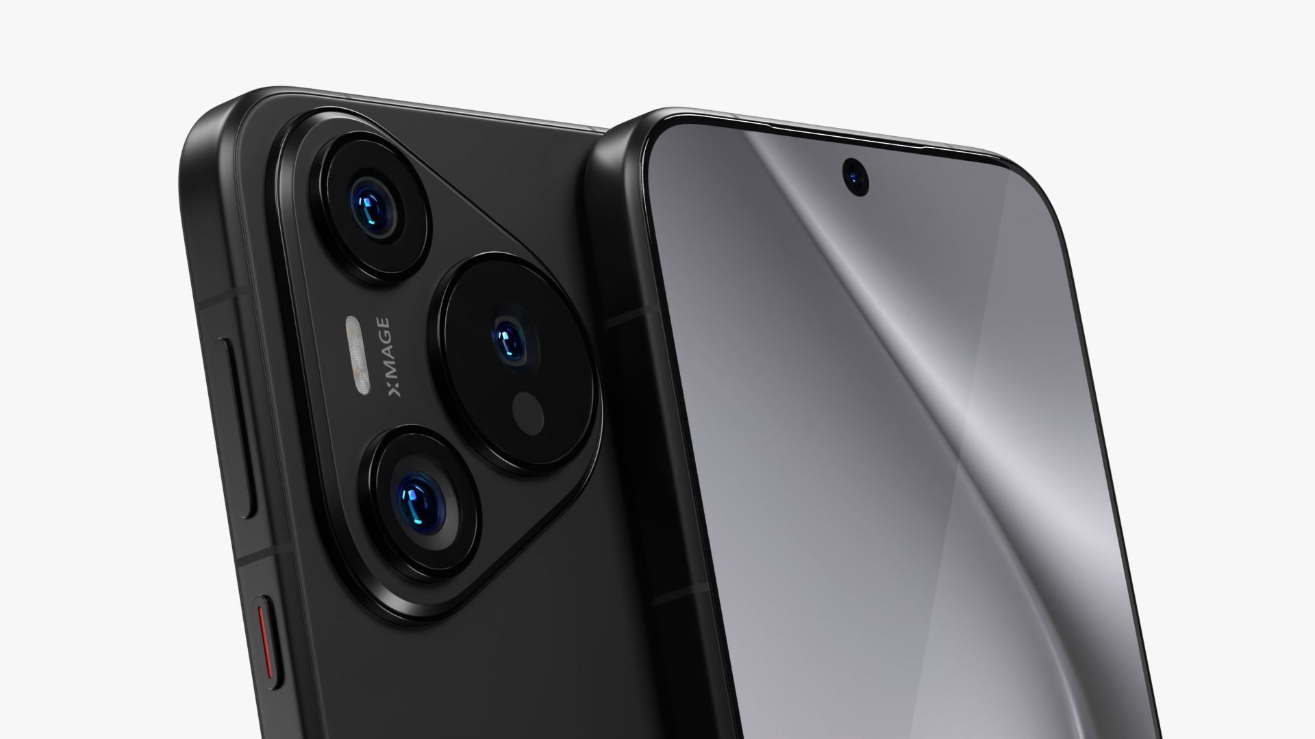 Huawei Pura 70 Black Low-poly 3D model_3