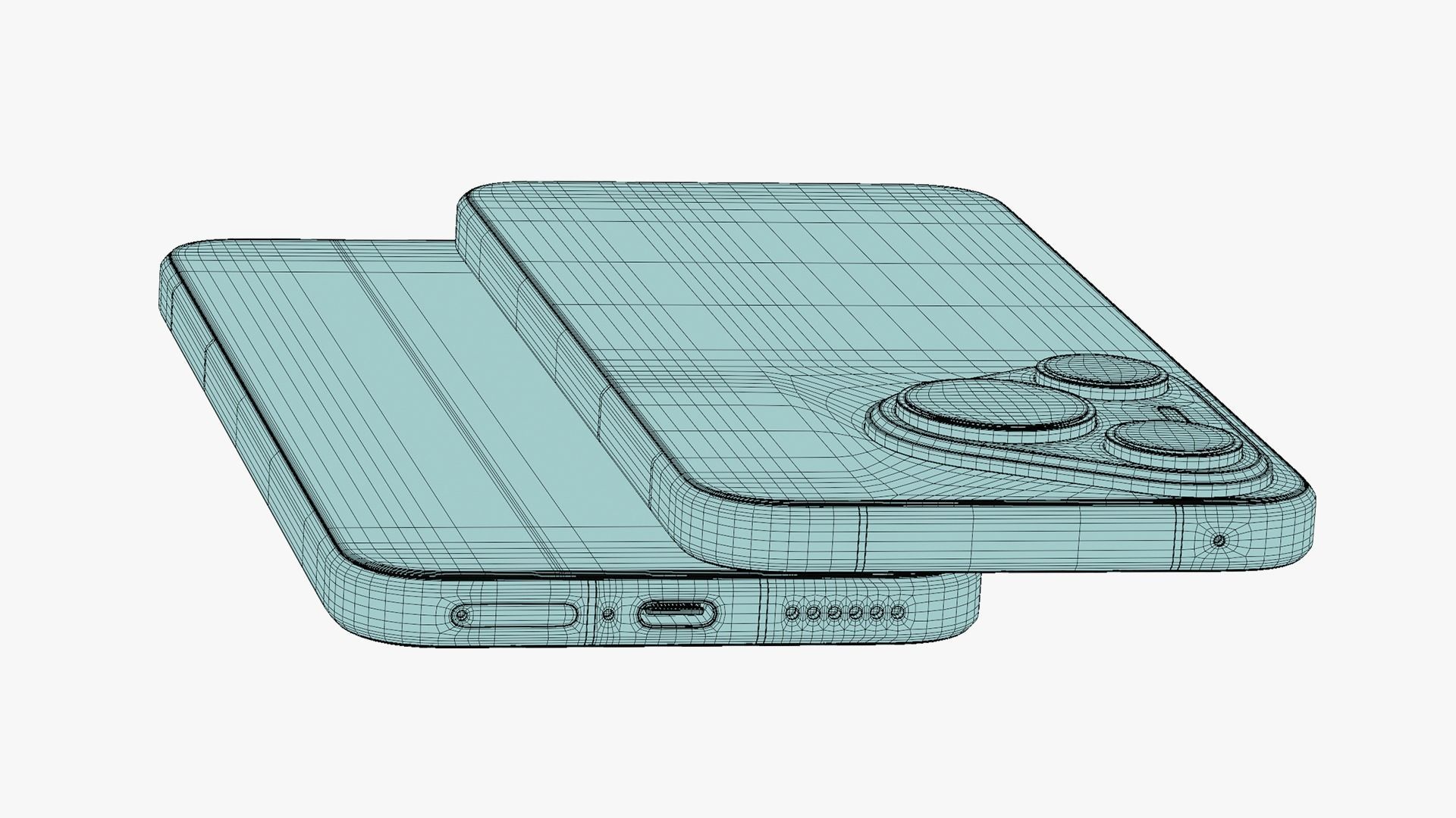 Huawei Pura 70 Black Low-poly 3D model_18