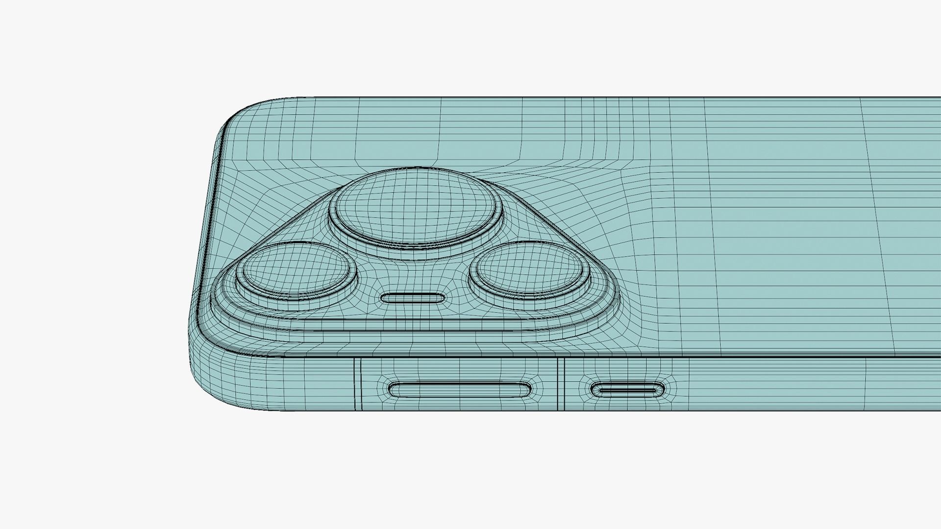 Huawei Pura 70 Black Low-poly 3D model_16