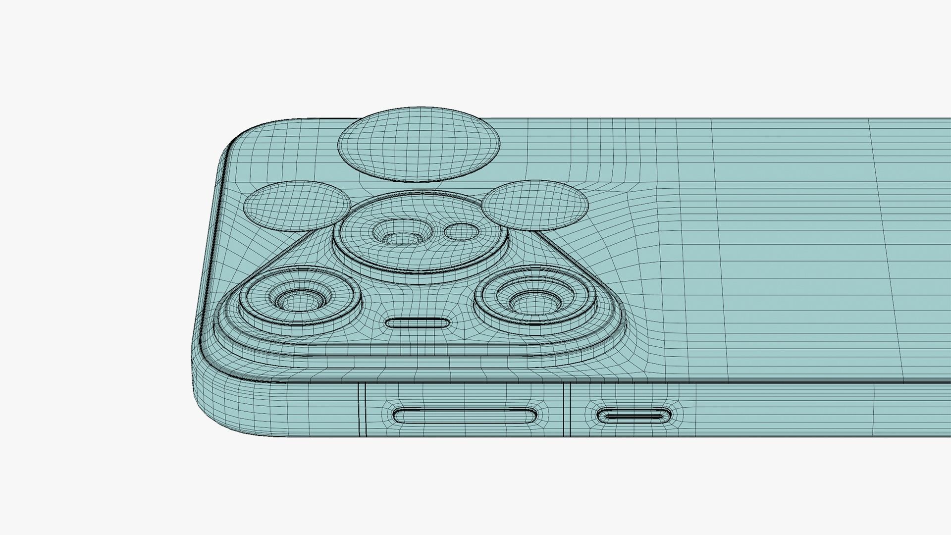 Huawei Pura 70 Black Low-poly 3D model_17