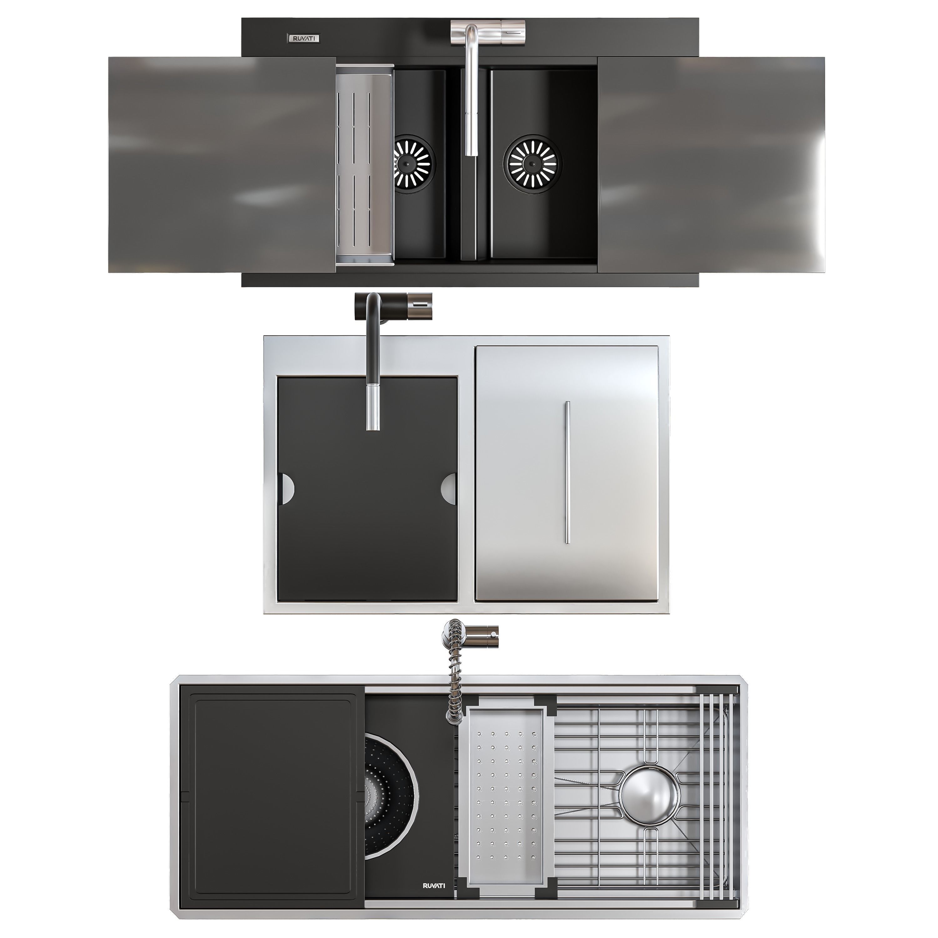 Ruvati sink set-1 3D model_3