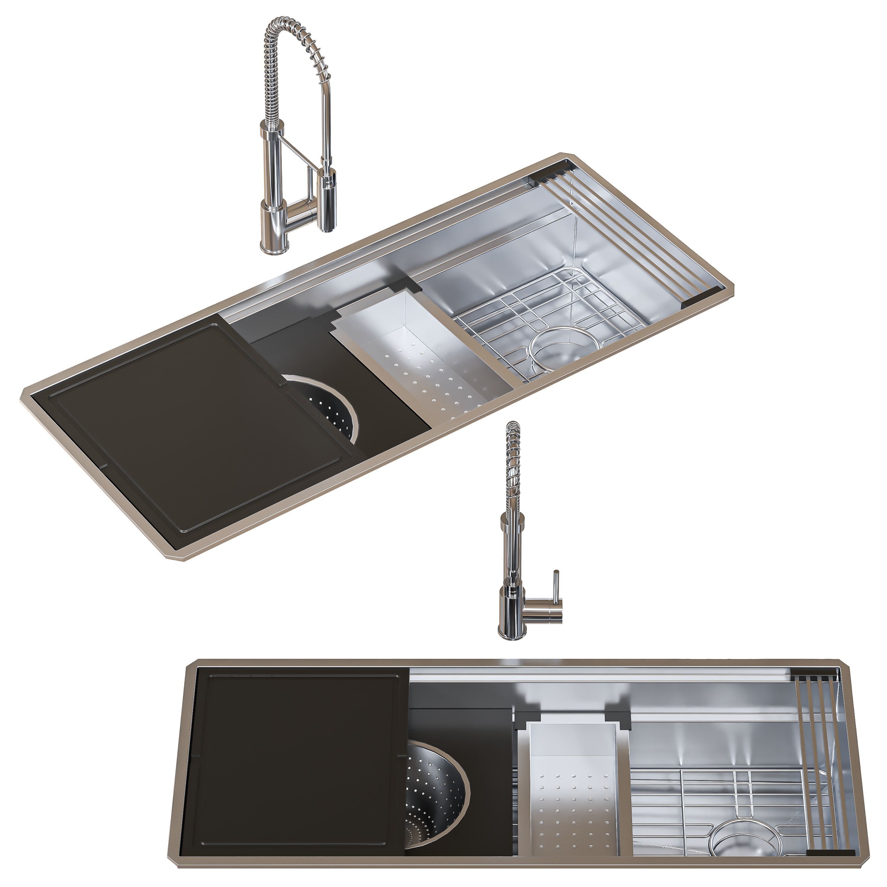 Ruvati sink set-1 3D model_4