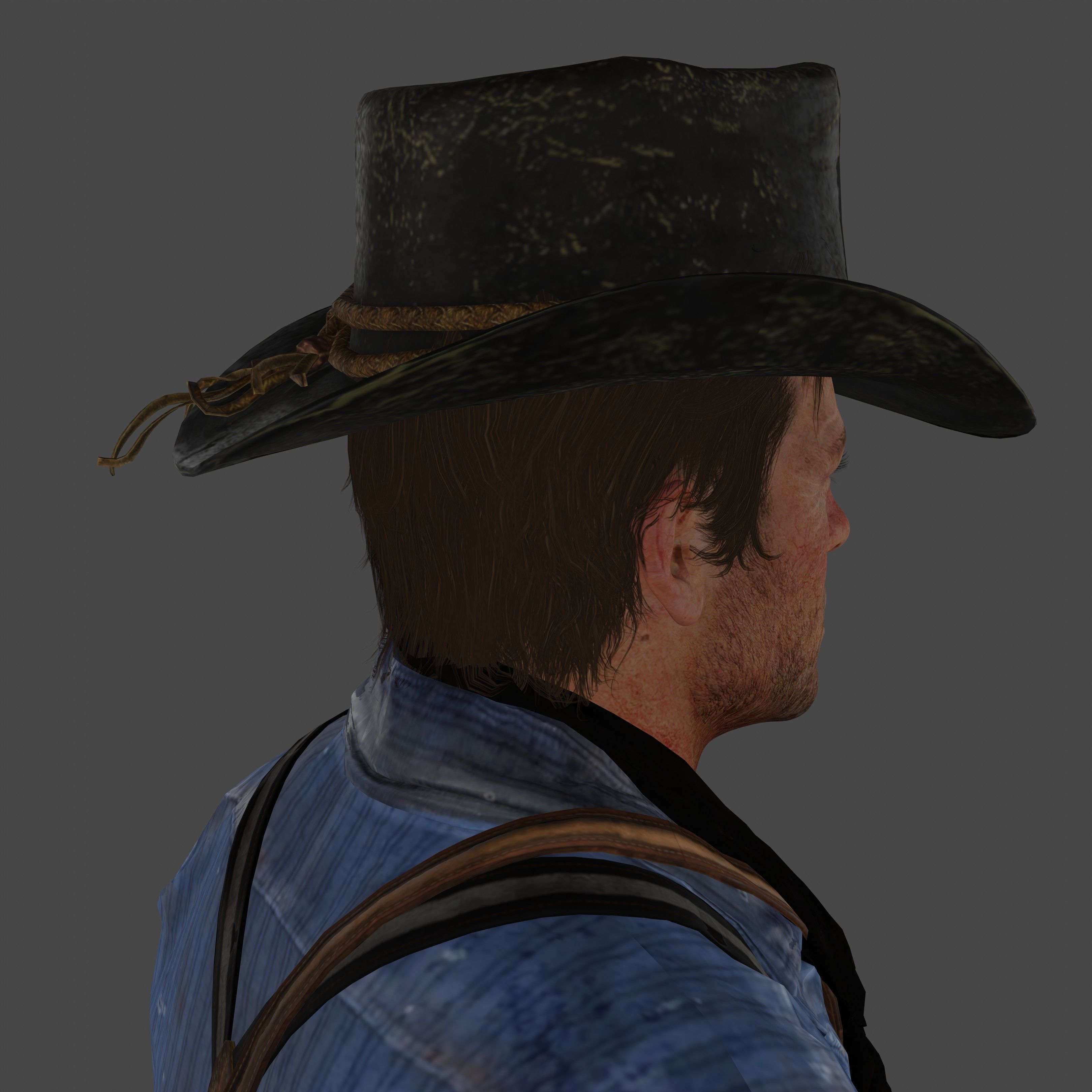 Arthur Morgan Low-poly 3D model_10