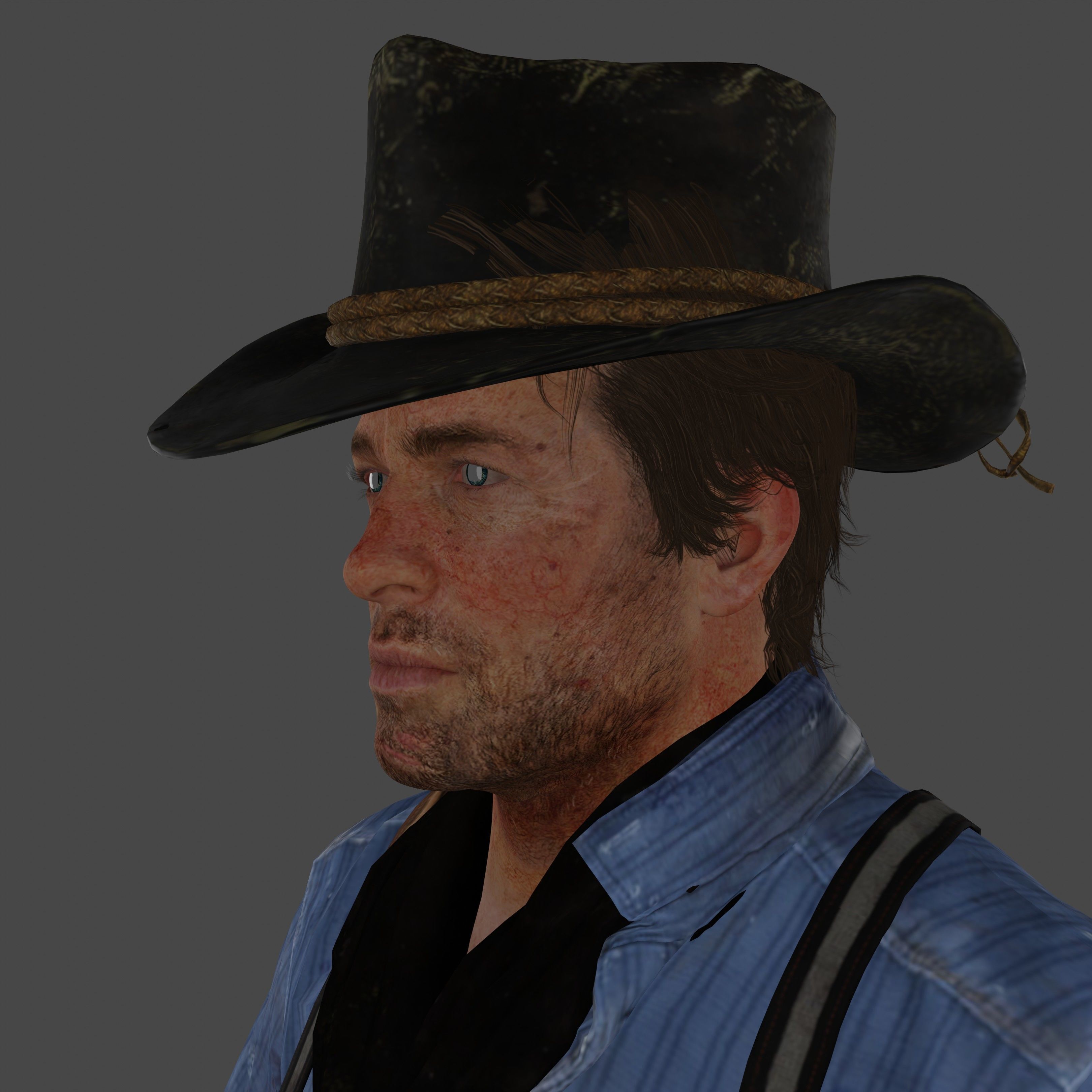 Arthur Morgan Low-poly 3D model_18
