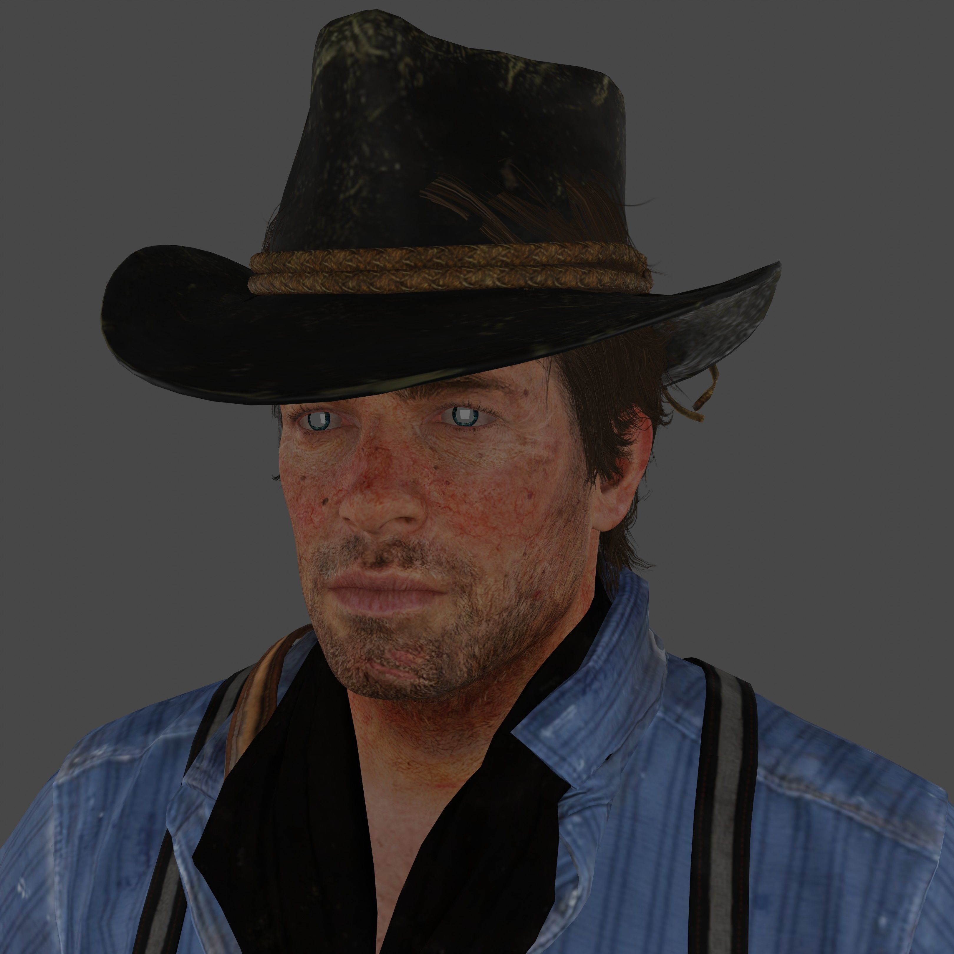 Arthur Morgan Low-poly 3D model_20
