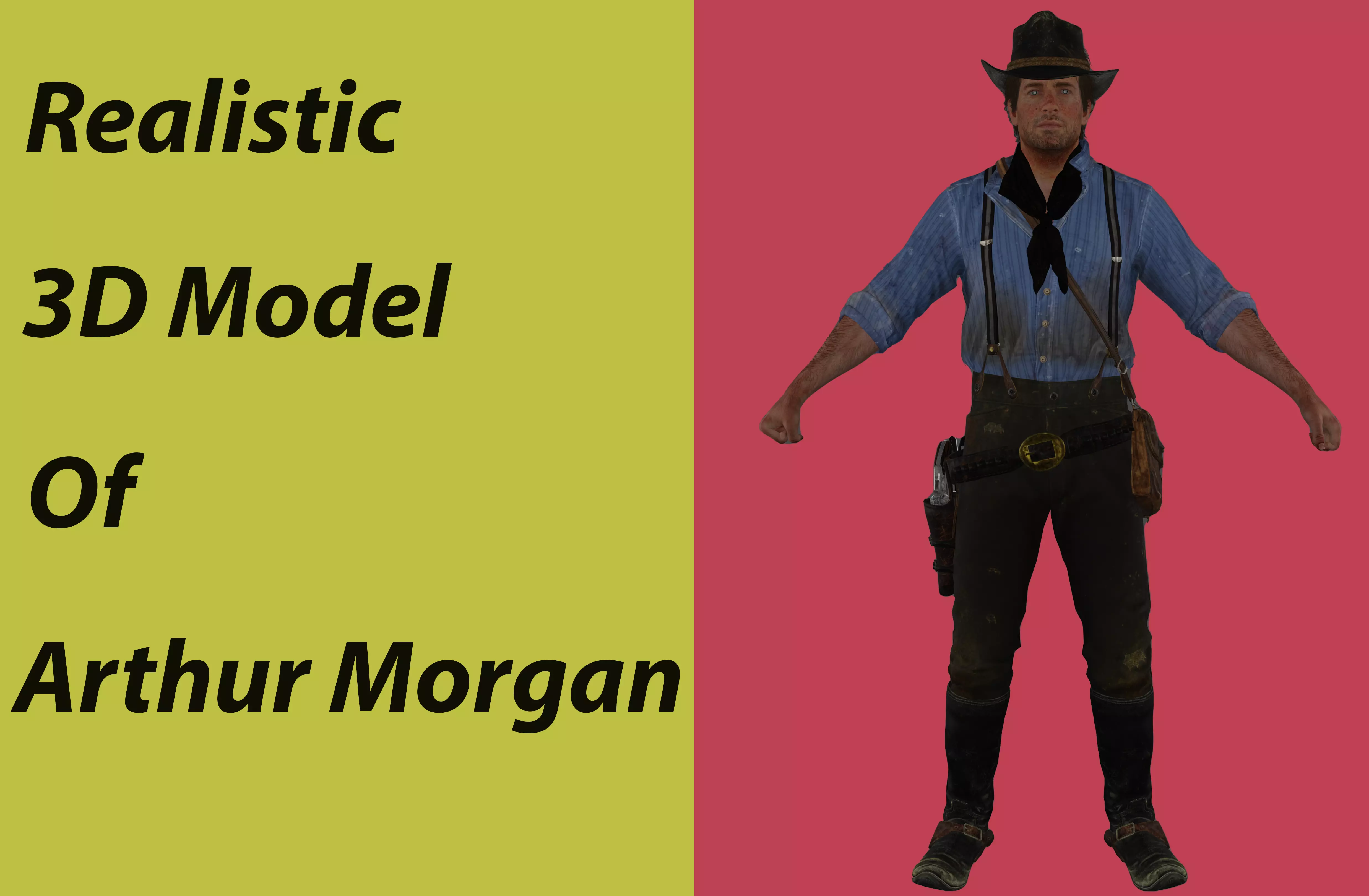 Arthur Morgan Low-poly 3D model_0