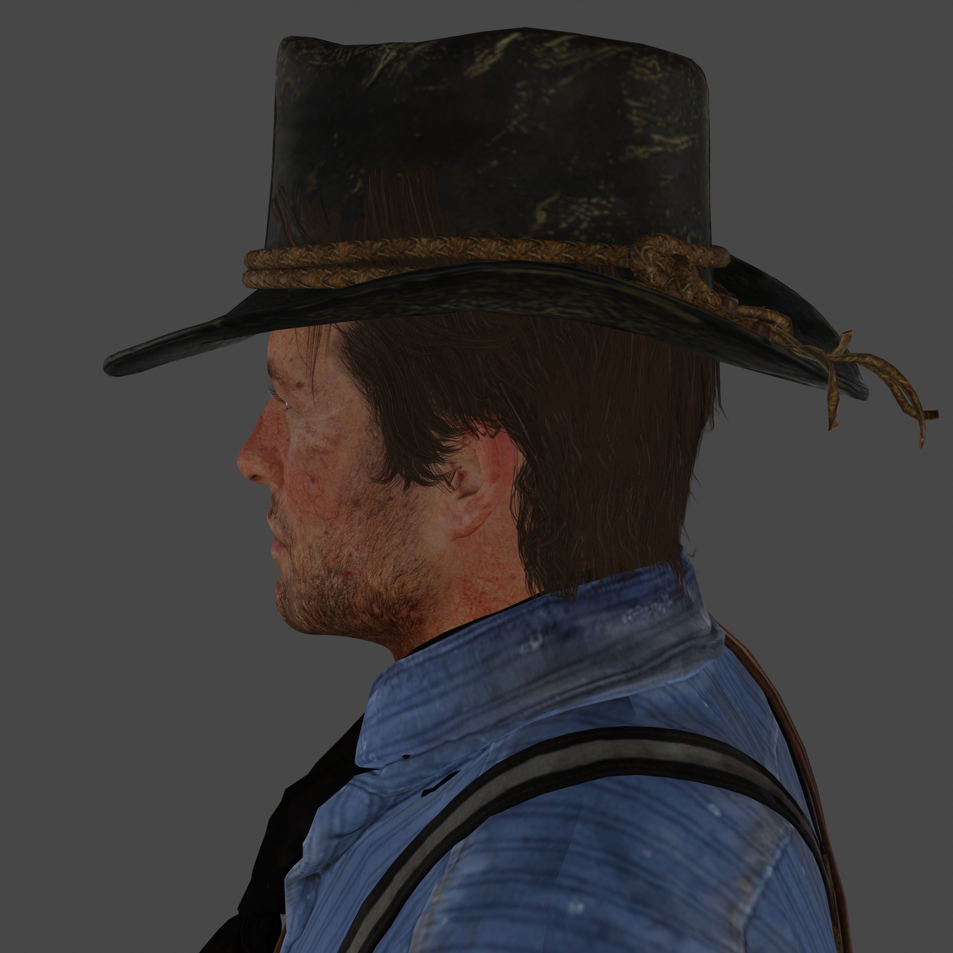 Arthur Morgan Low-poly 3D model_16