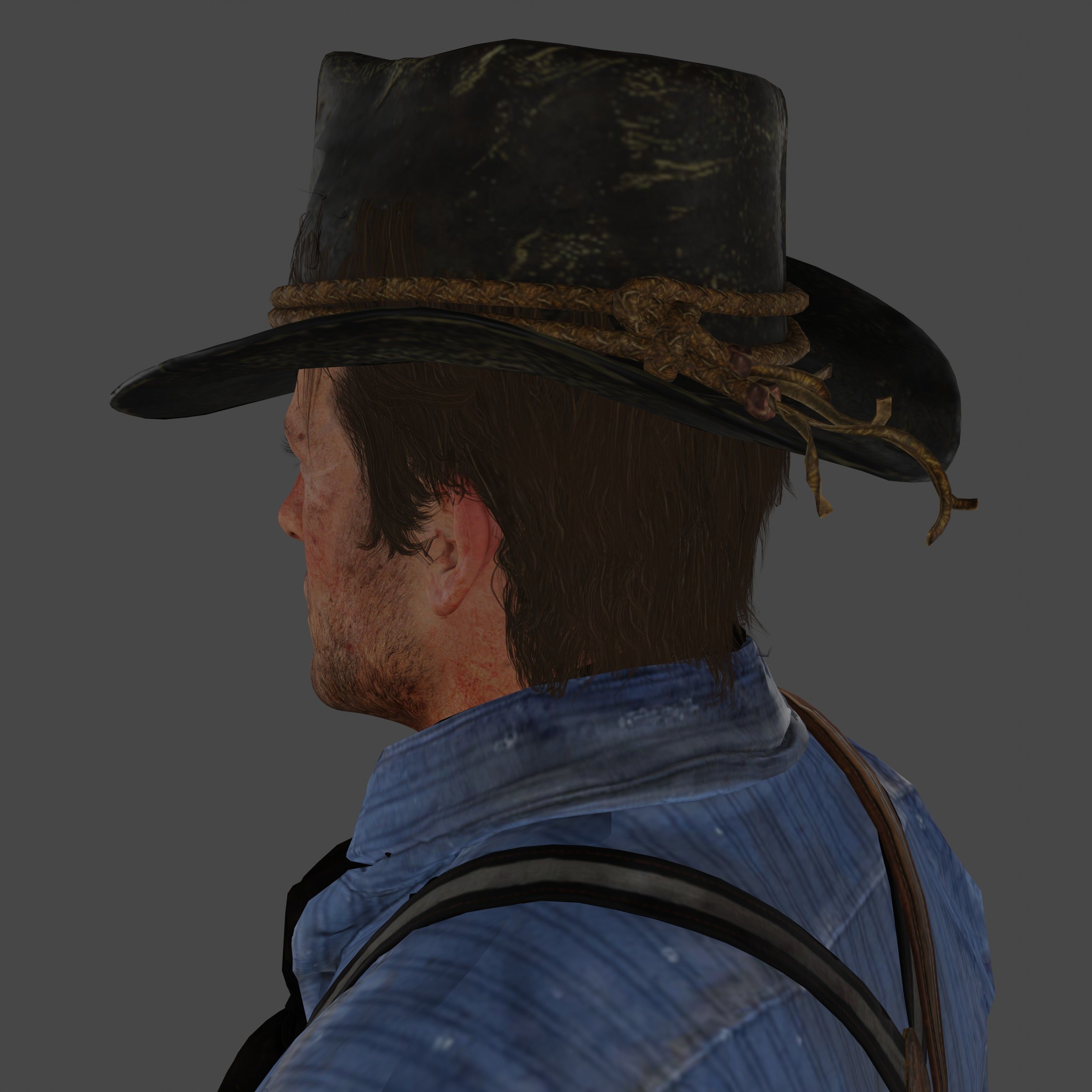 Arthur Morgan Low-poly 3D model_15