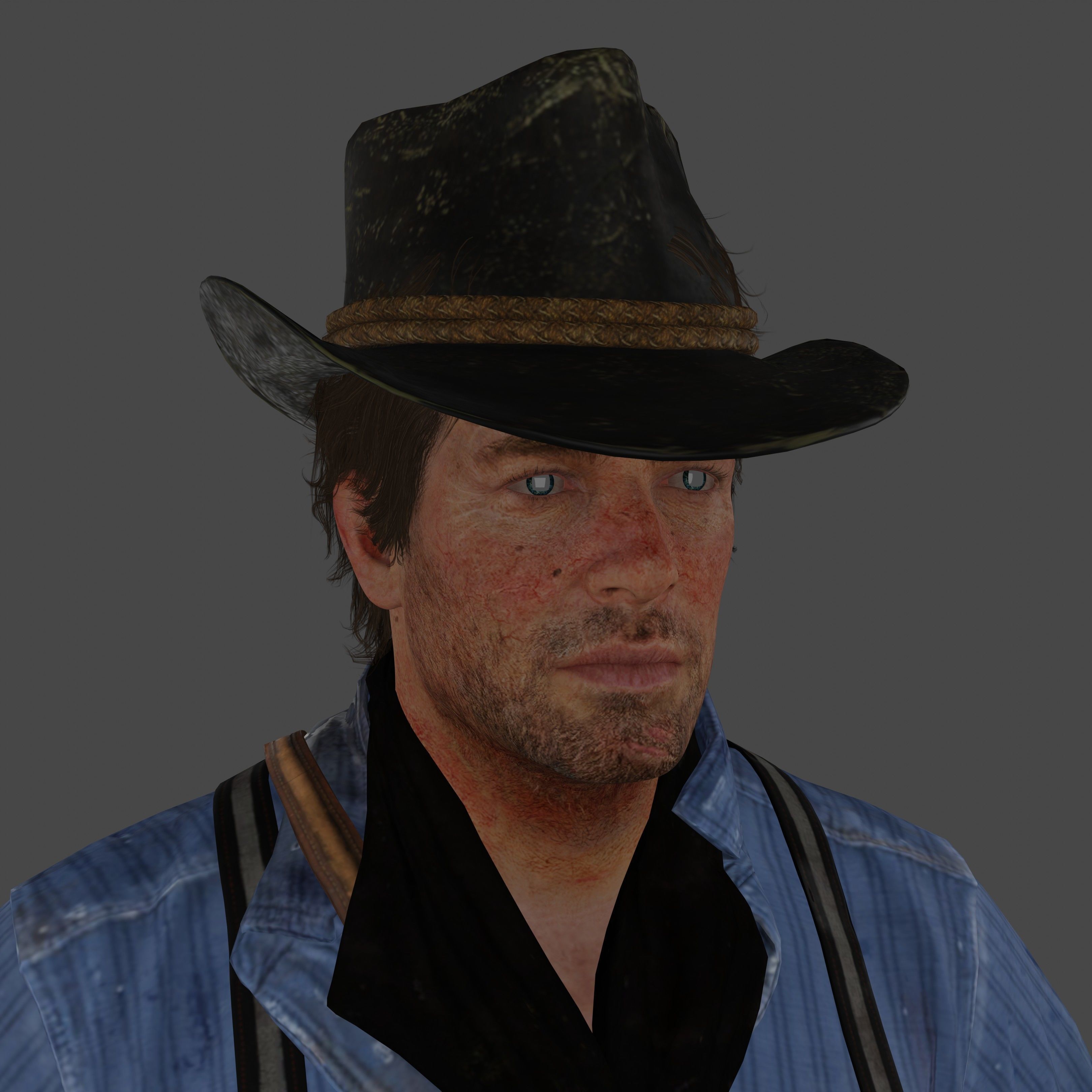 Arthur Morgan Low-poly 3D model_6