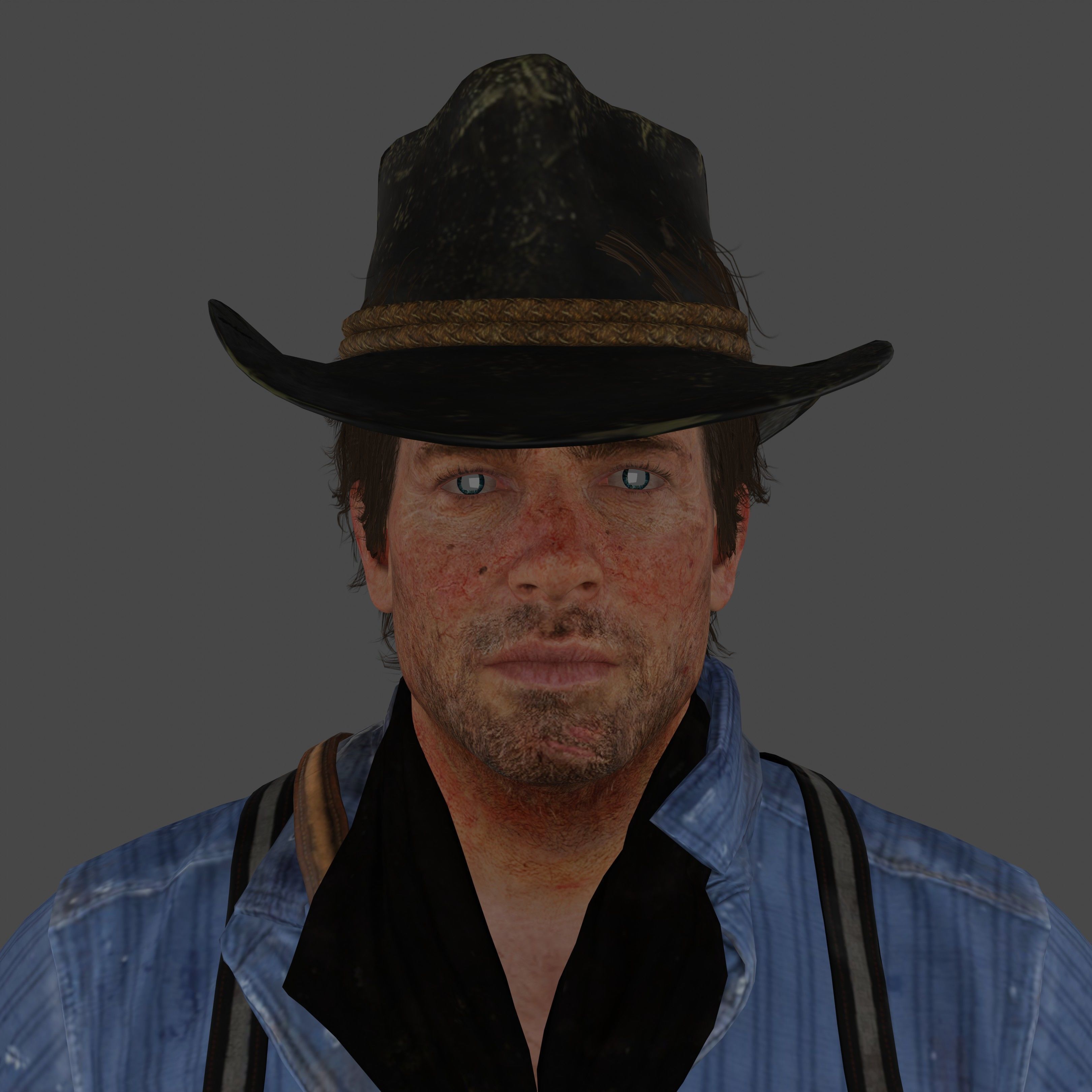 Arthur Morgan Low-poly 3D model_5