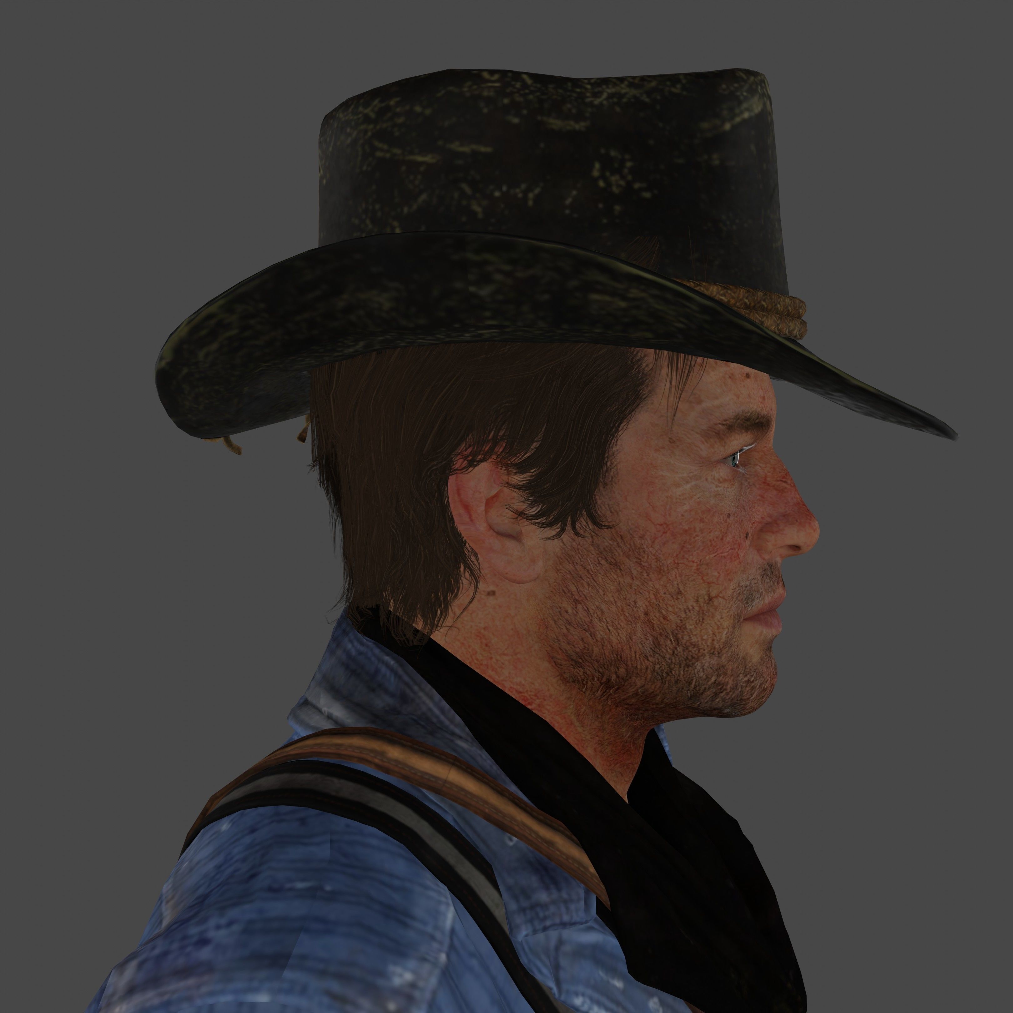 Arthur Morgan Low-poly 3D model_9