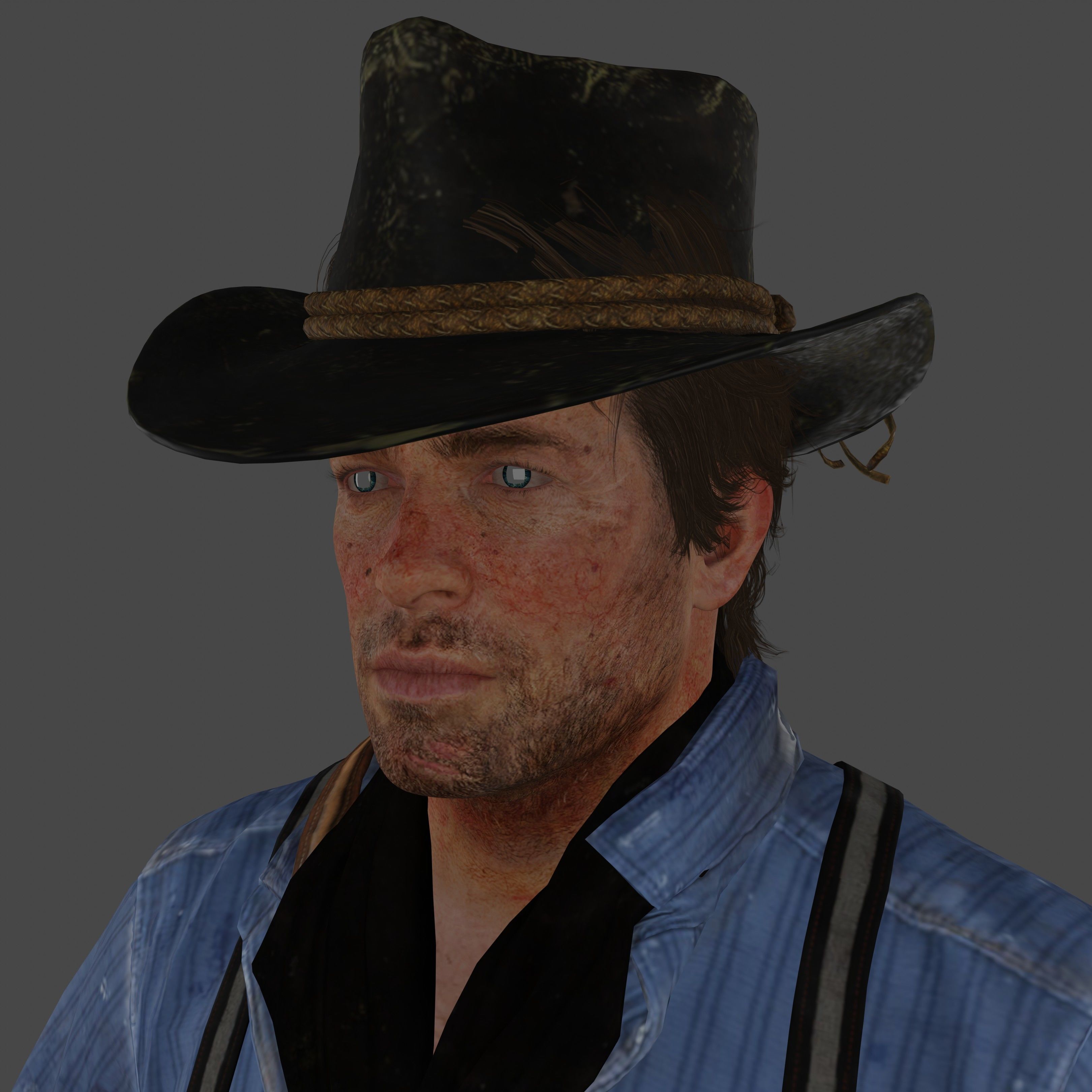 Arthur Morgan Low-poly 3D model_19
