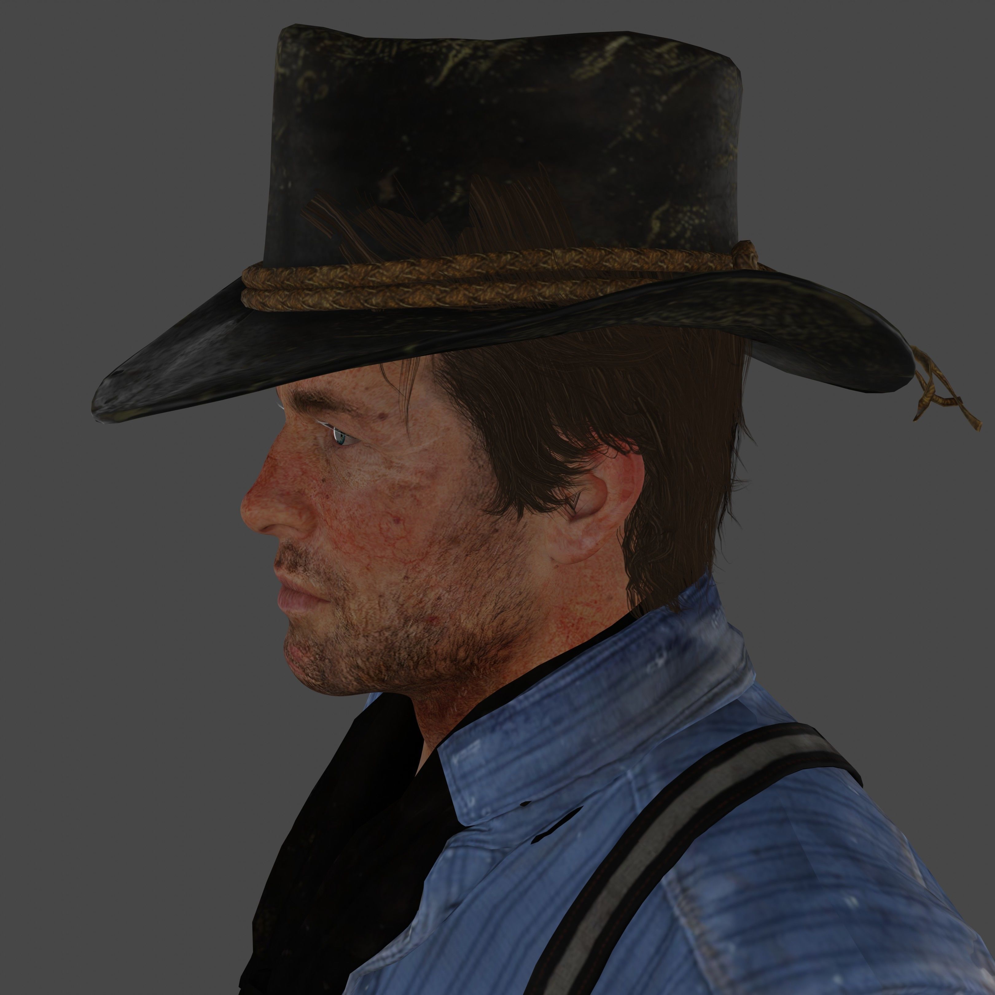 Arthur Morgan Low-poly 3D model_17