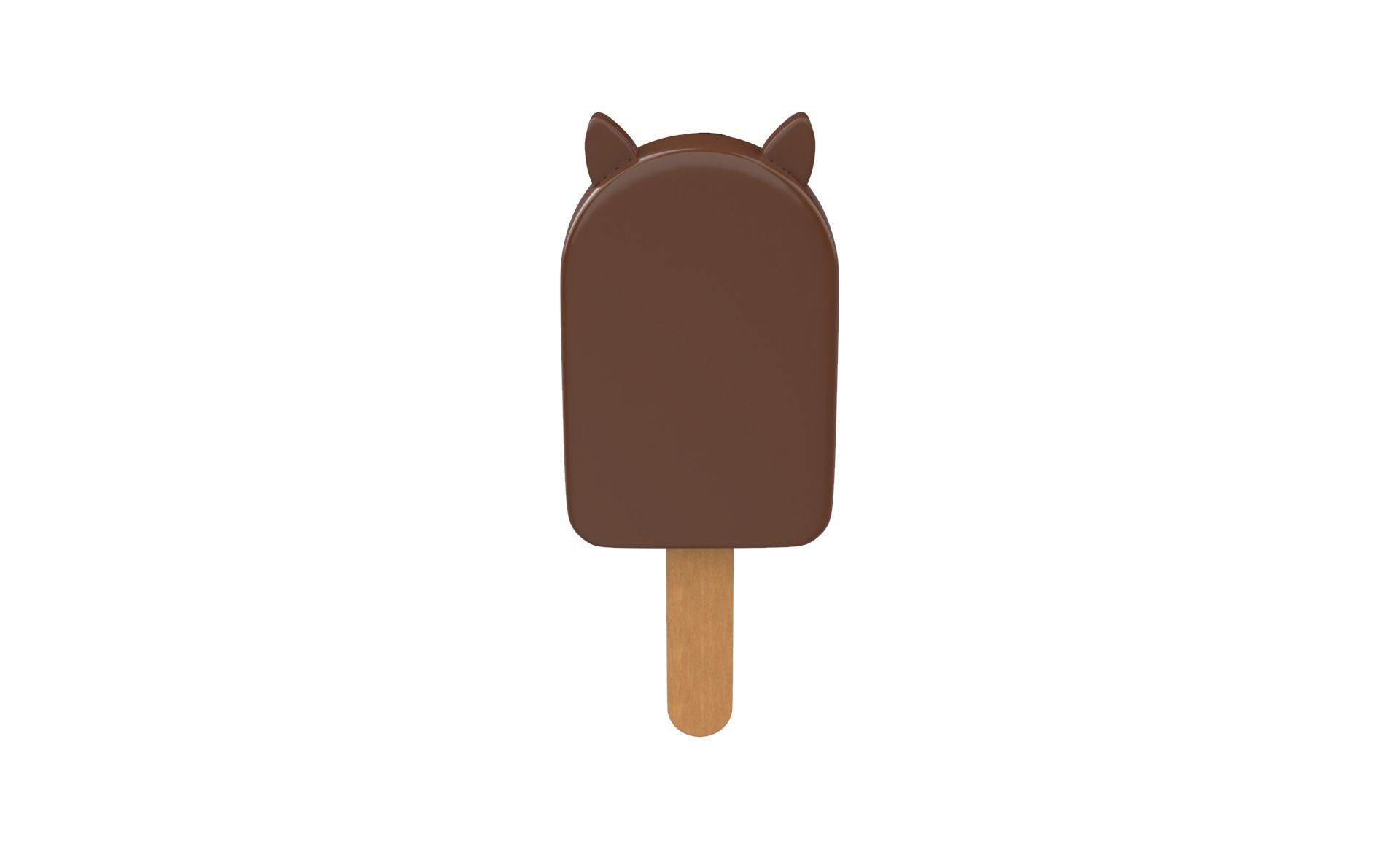 Cartoon Horse Ice Cream Cute Low-poly 3D model_11