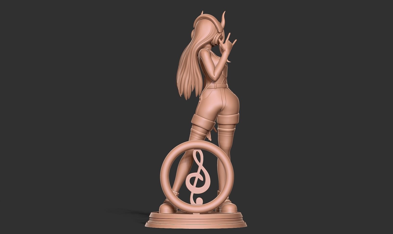 Mount Lady loves music 3D print model_9