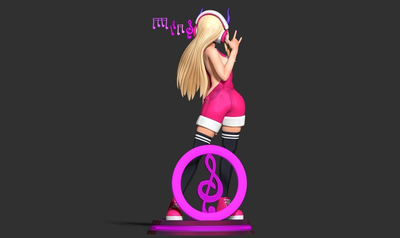 Mount Lady loves music 3D print model_6