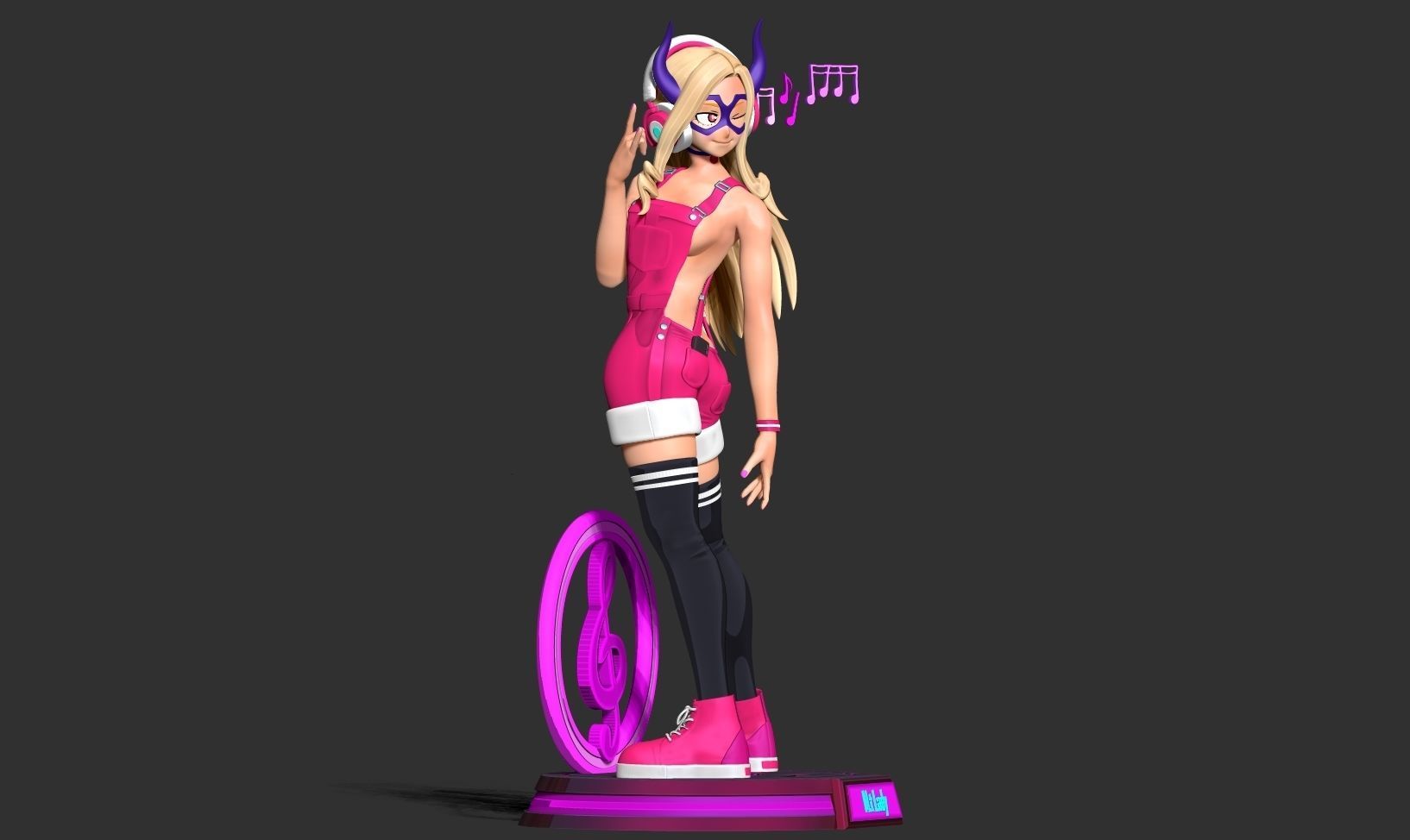 Mount Lady loves music 3D print model_14