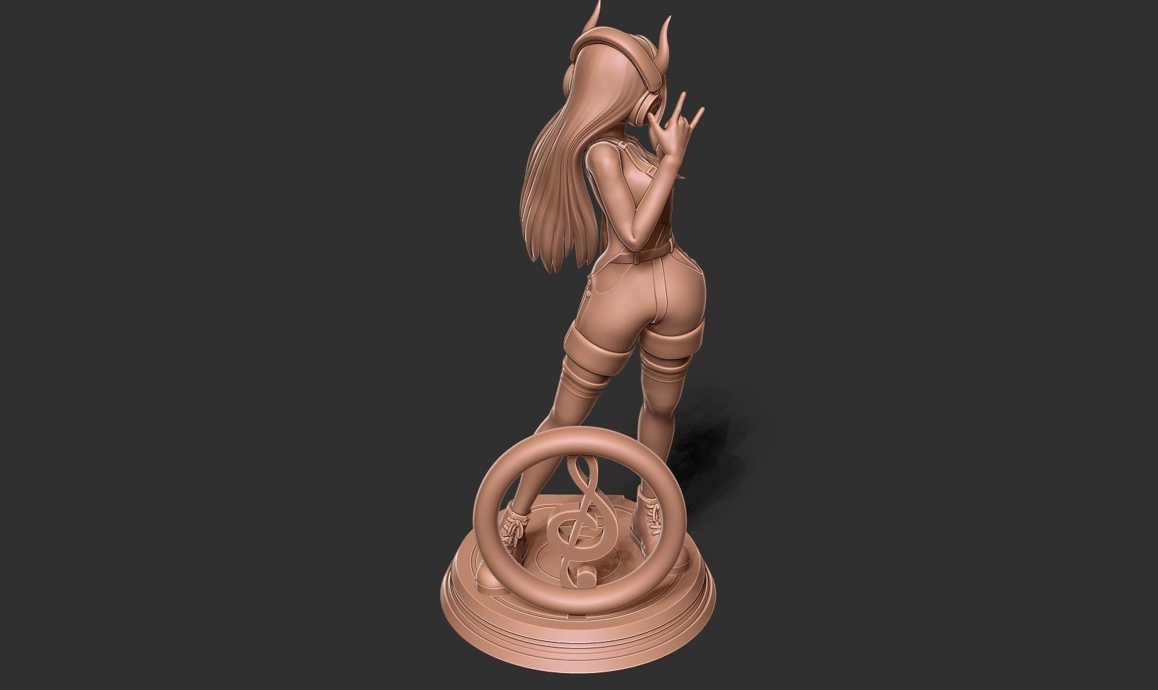 Mount Lady loves music 3D print model_20