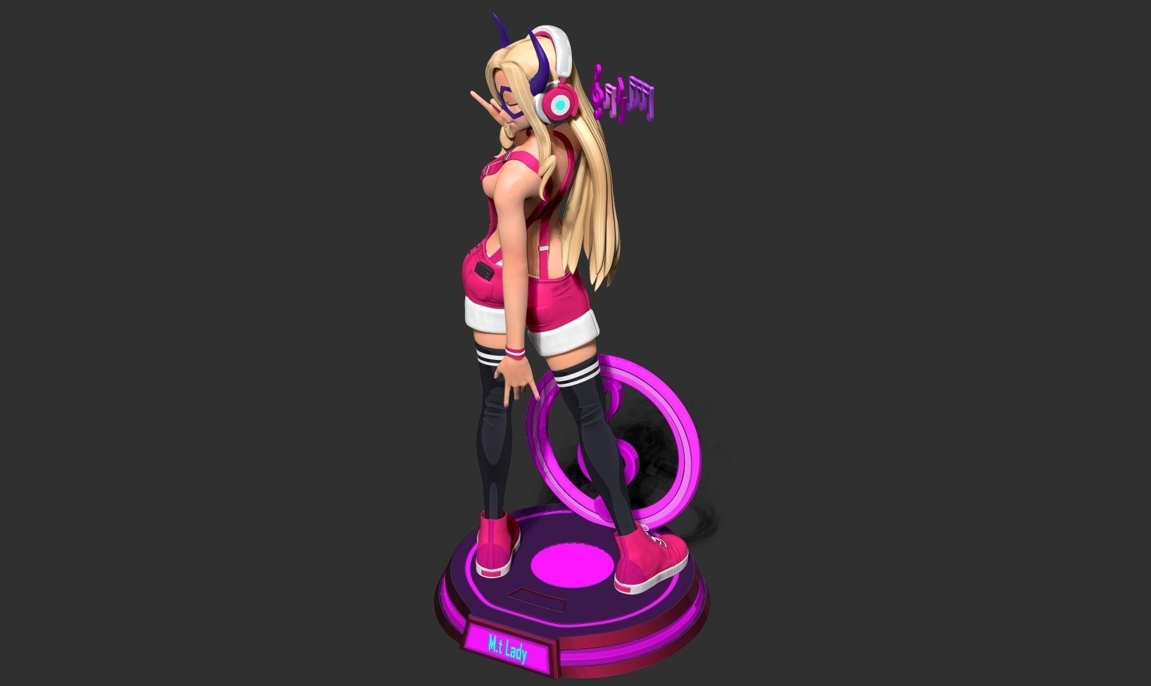Mount Lady loves music 3D print model_18