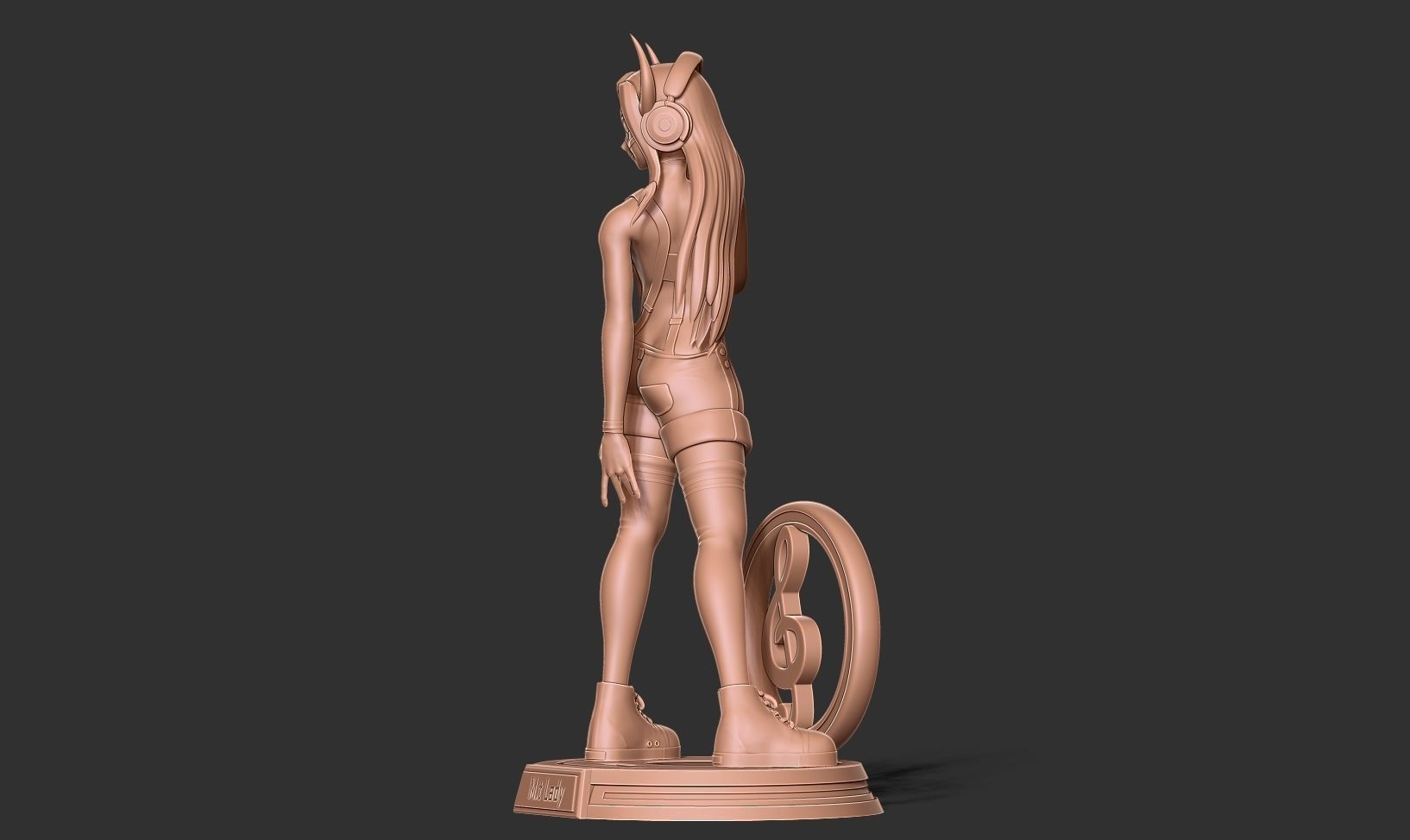 Mount Lady loves music 3D print model_13