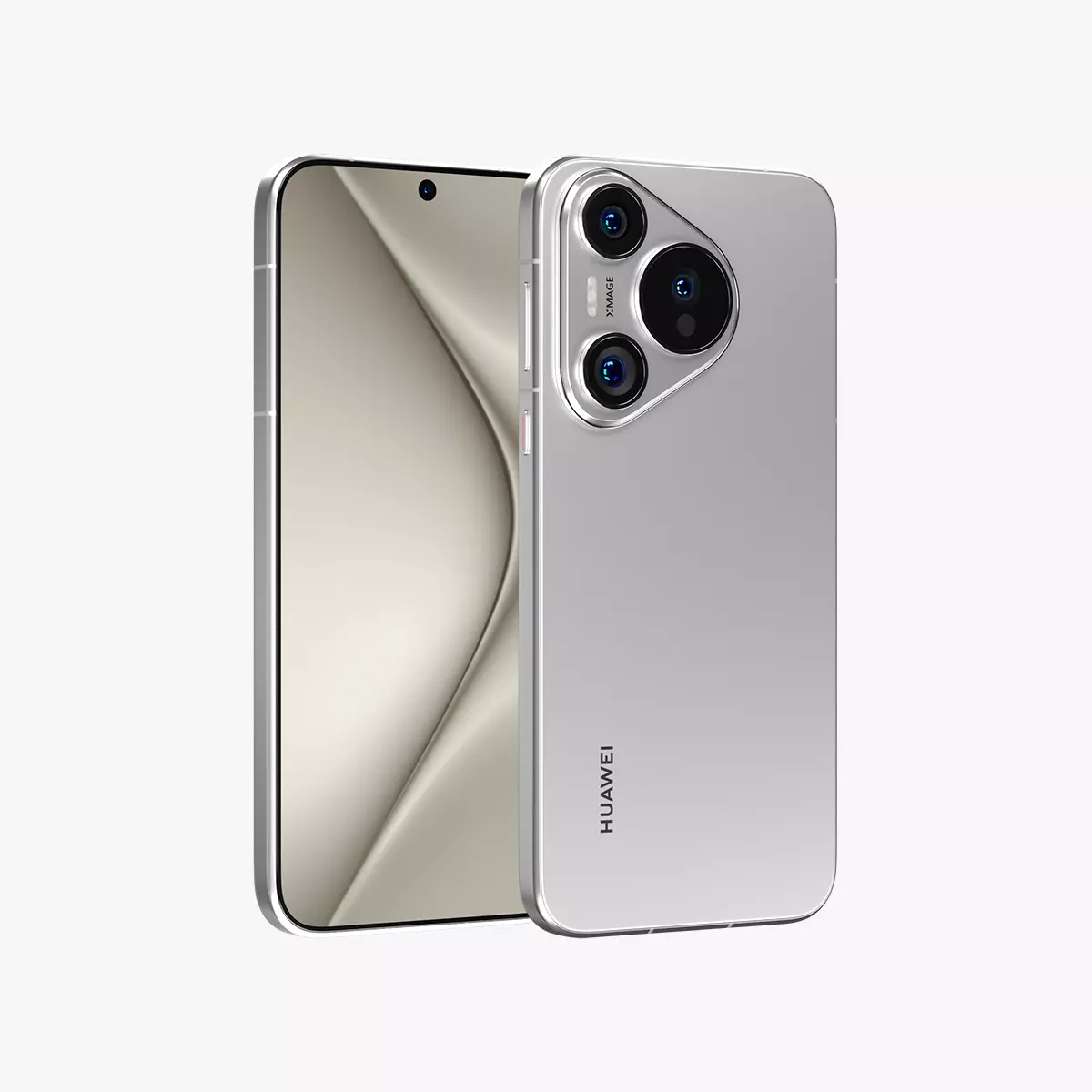 Huawei Pura 70 White Low-poly 3D model