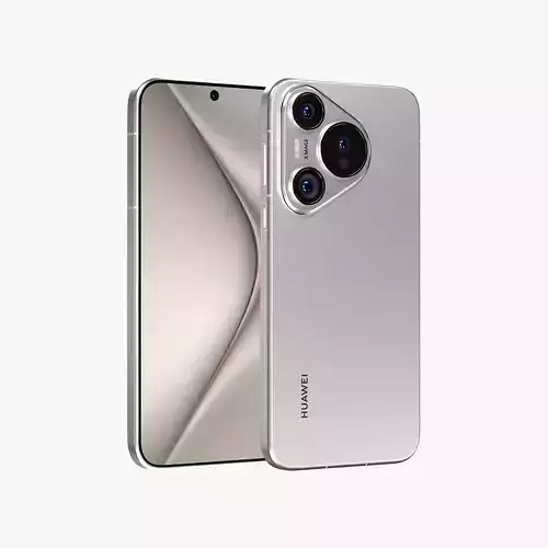 Huawei Pura 70 White Low-poly 3D model