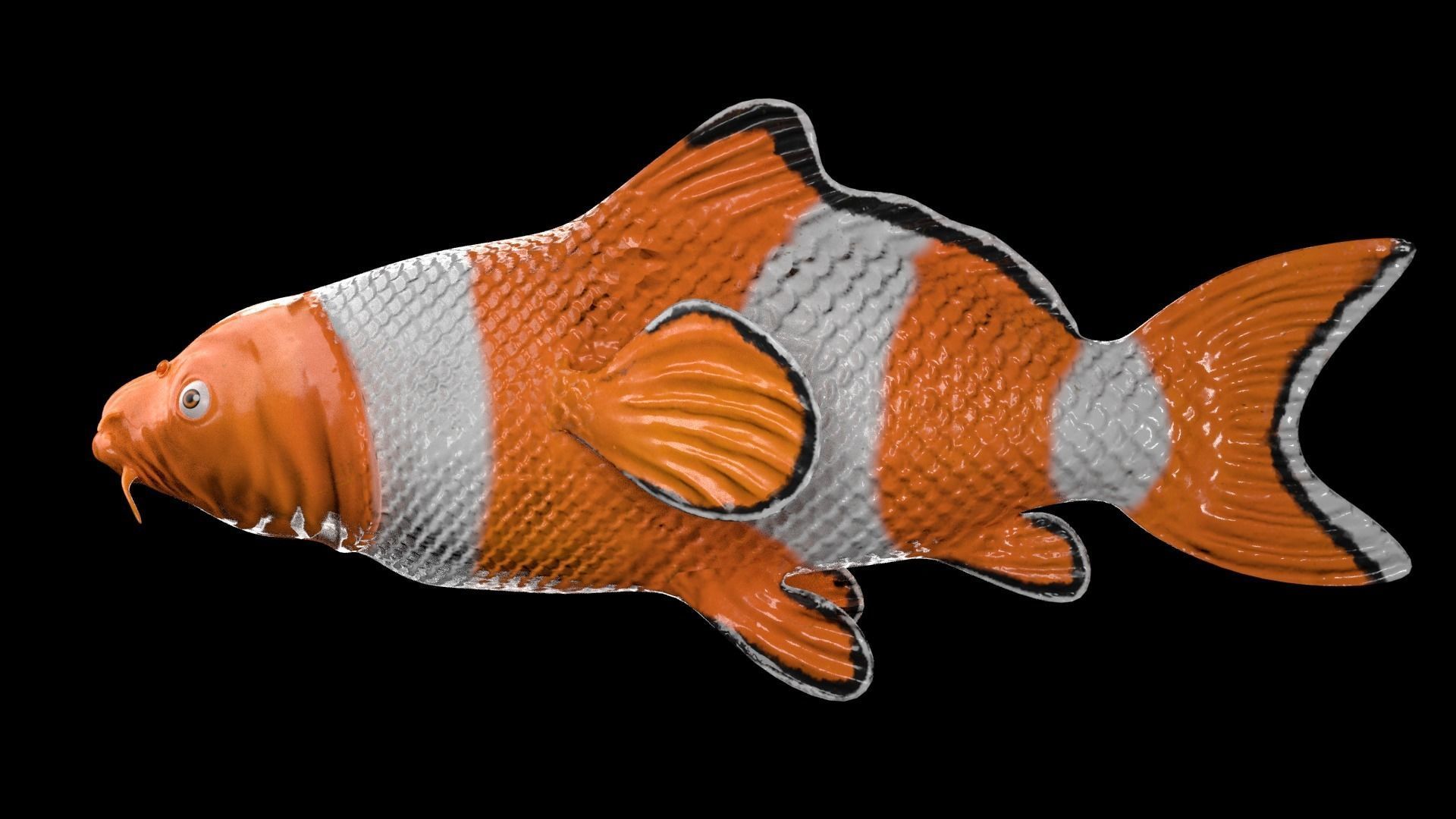 cartoon nemo fish Low-poly 3D model_1