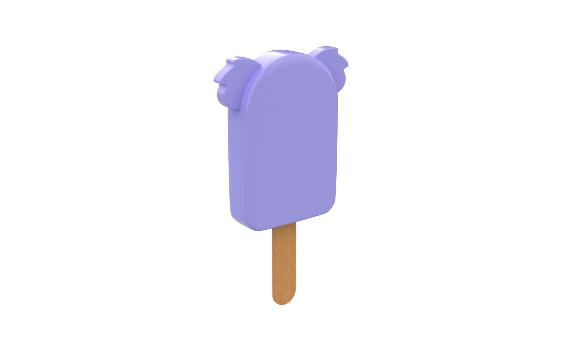 Cartoon Koala Ice Cream Cute Low-poly 3D model_9