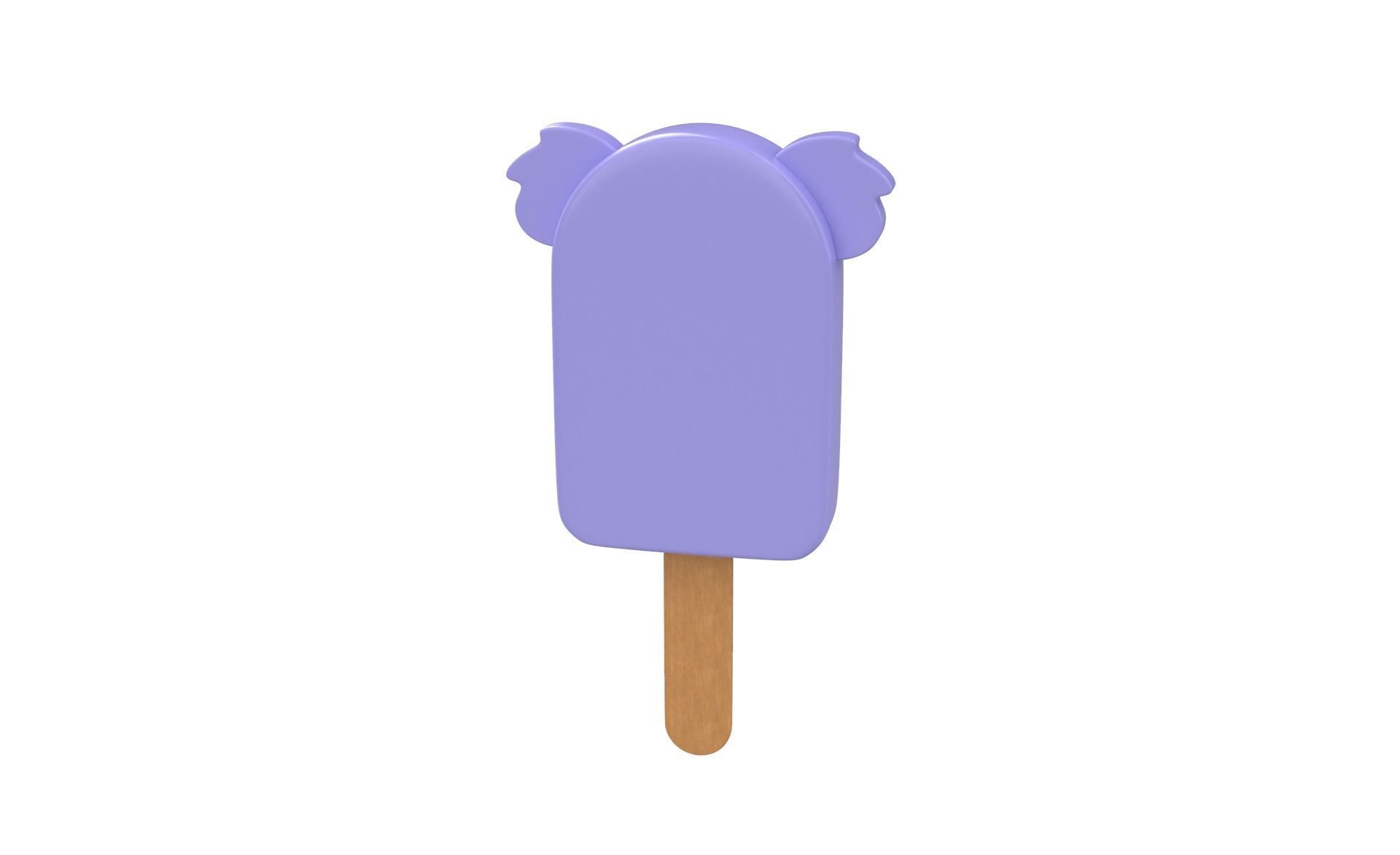 Cartoon Koala Ice Cream Cute Low-poly 3D model_11