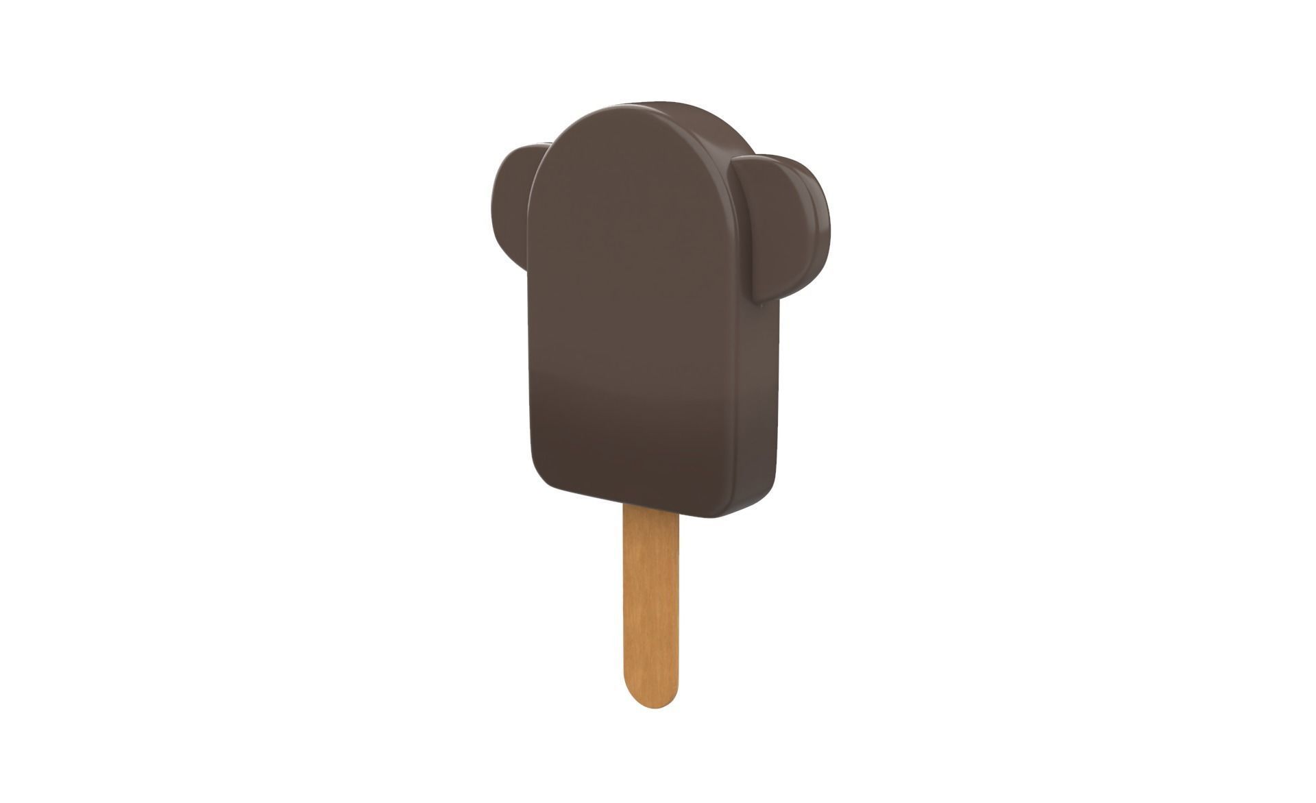 Cartoon Monkey Ice Cream Cute Low-poly 3D model_12