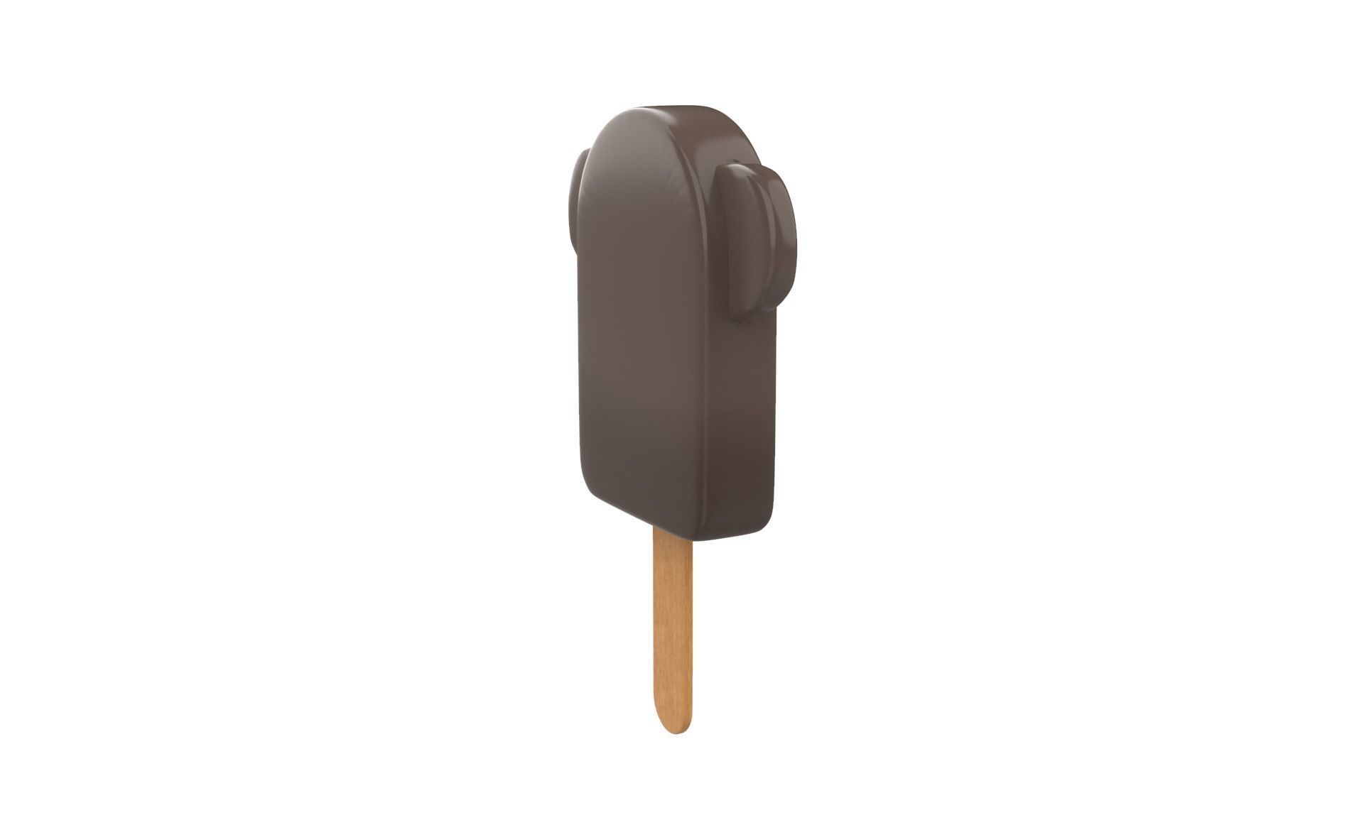 Cartoon Monkey Ice Cream Cute Low-poly 3D model_13