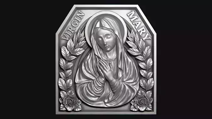 Virgin Mary Bas Relief - 2